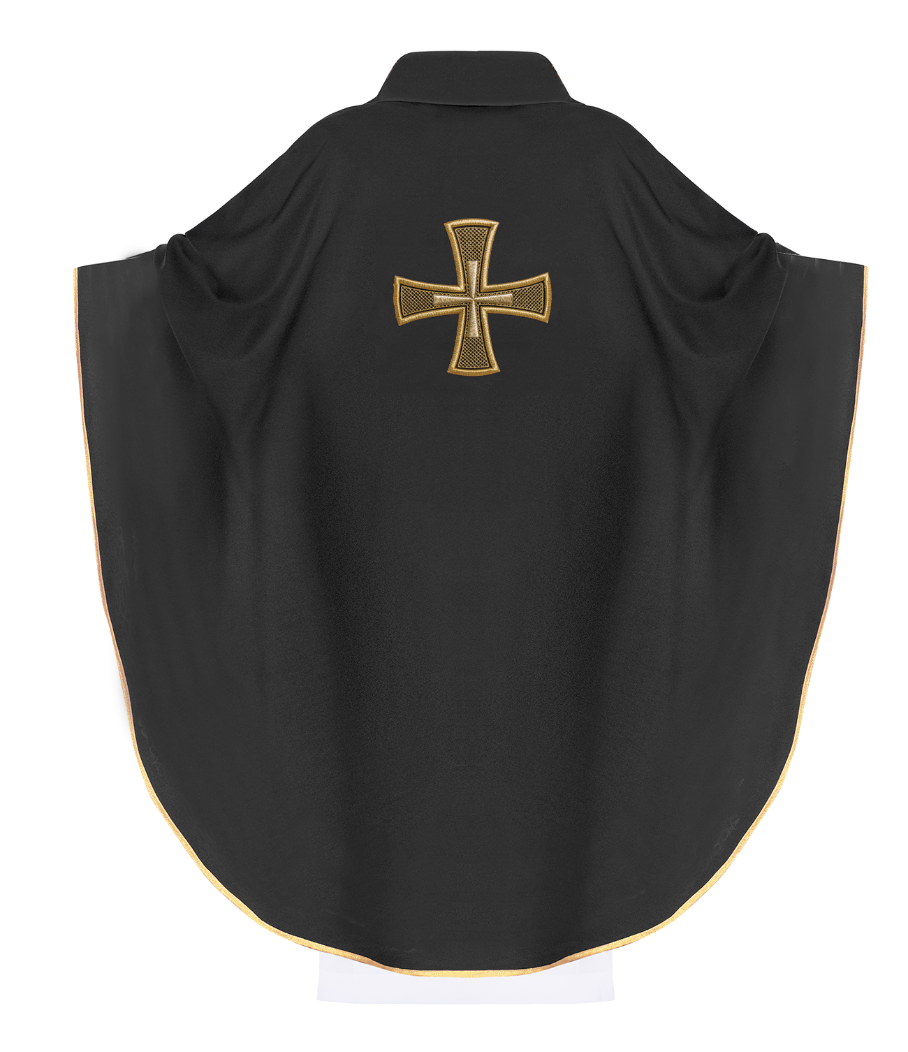 Black chasuble with gold cross - HAFTINAUSA.COM