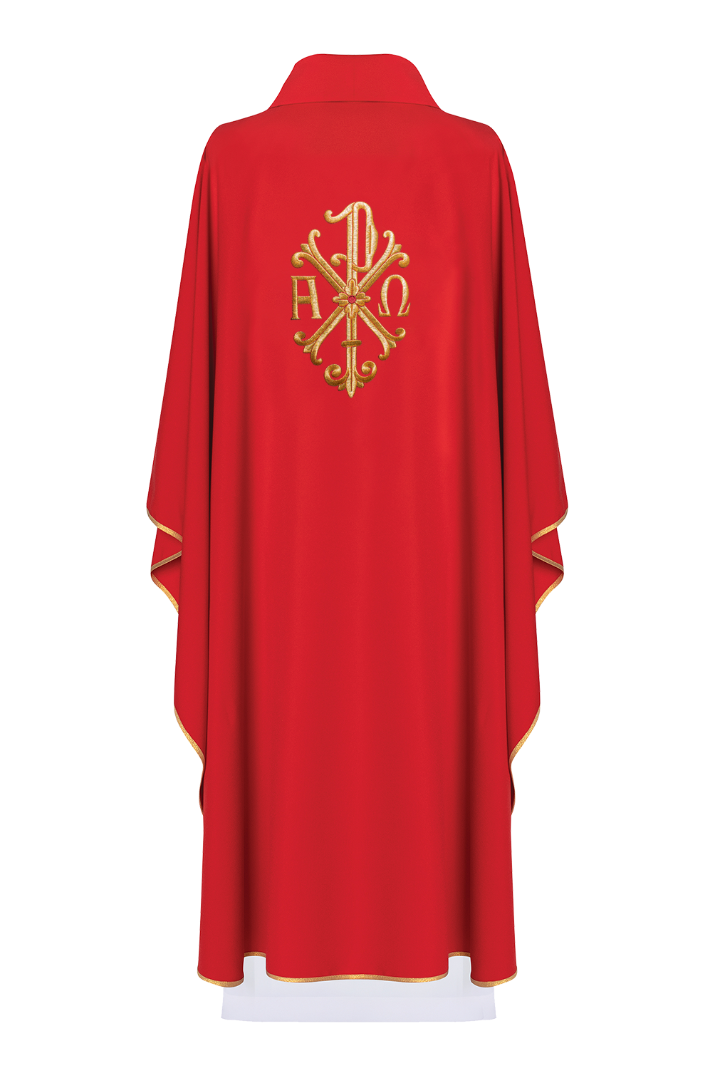 Red chasuble with gold cross - HAFTINAUSA.COM