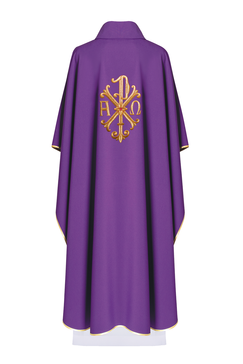 Purple chasuble Alpha and Omega - HAFTINAUSA.COM