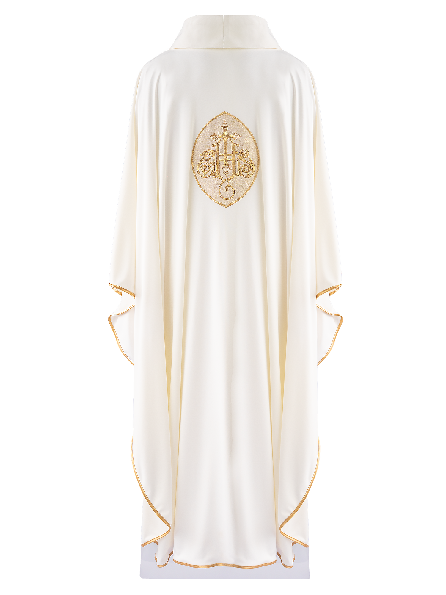 Lightweight ivory chasuble with IHS made from SACROLITE - HAFTINAUSA.COM