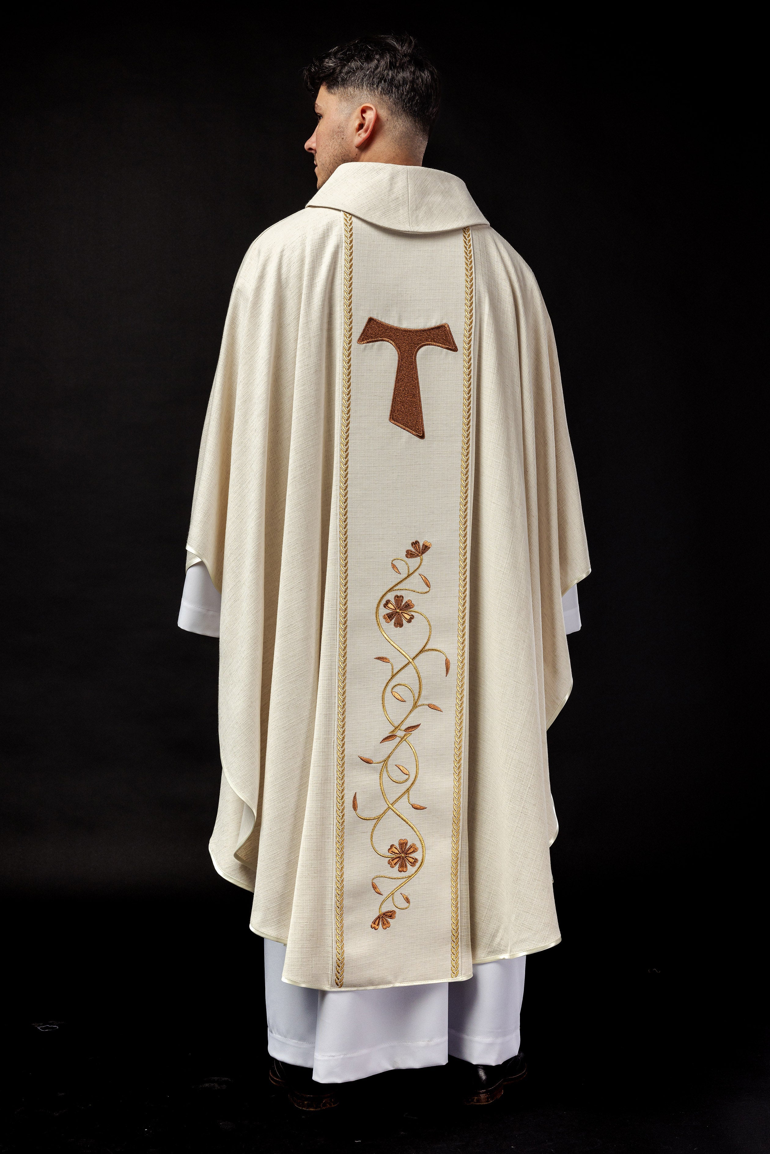 Embroidered chasuble with the image of St. Francis