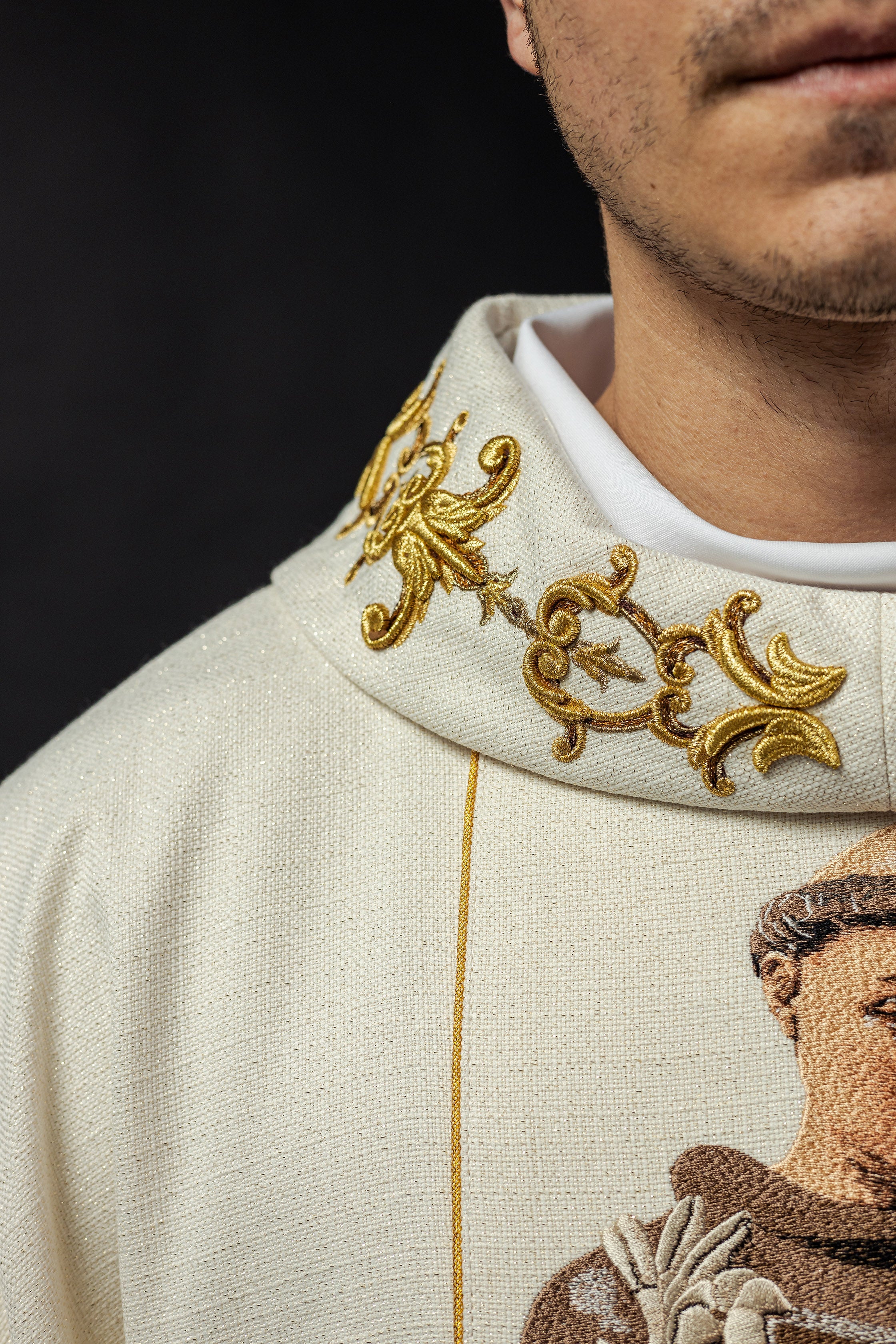 Embroidered chasuble with the image of Saint Anthony