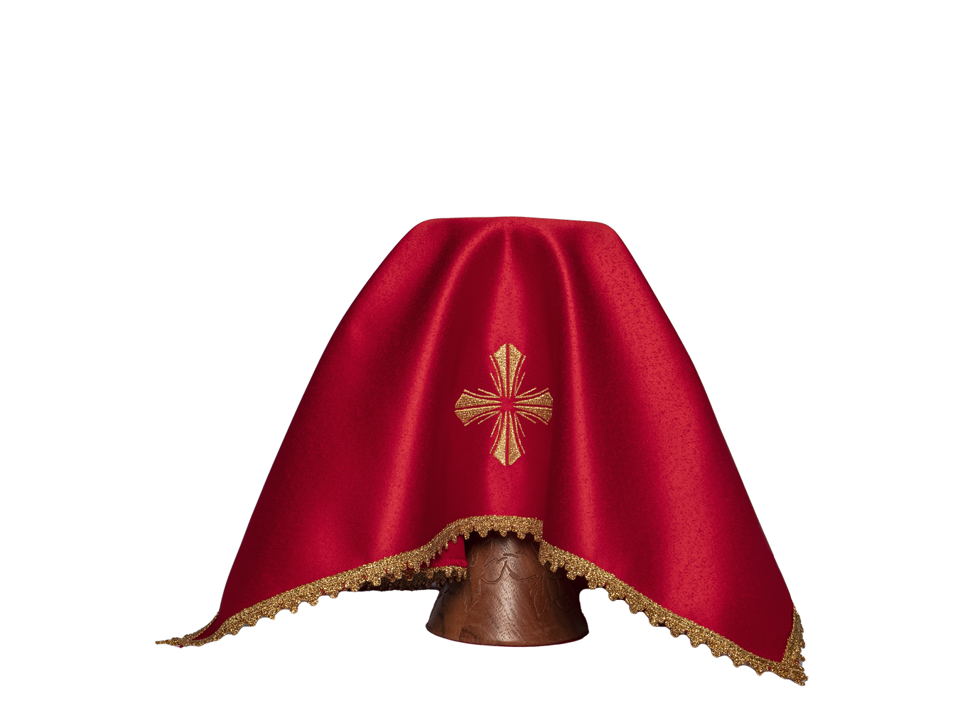 Chalice veils in 4 liturgical colors with gold cross