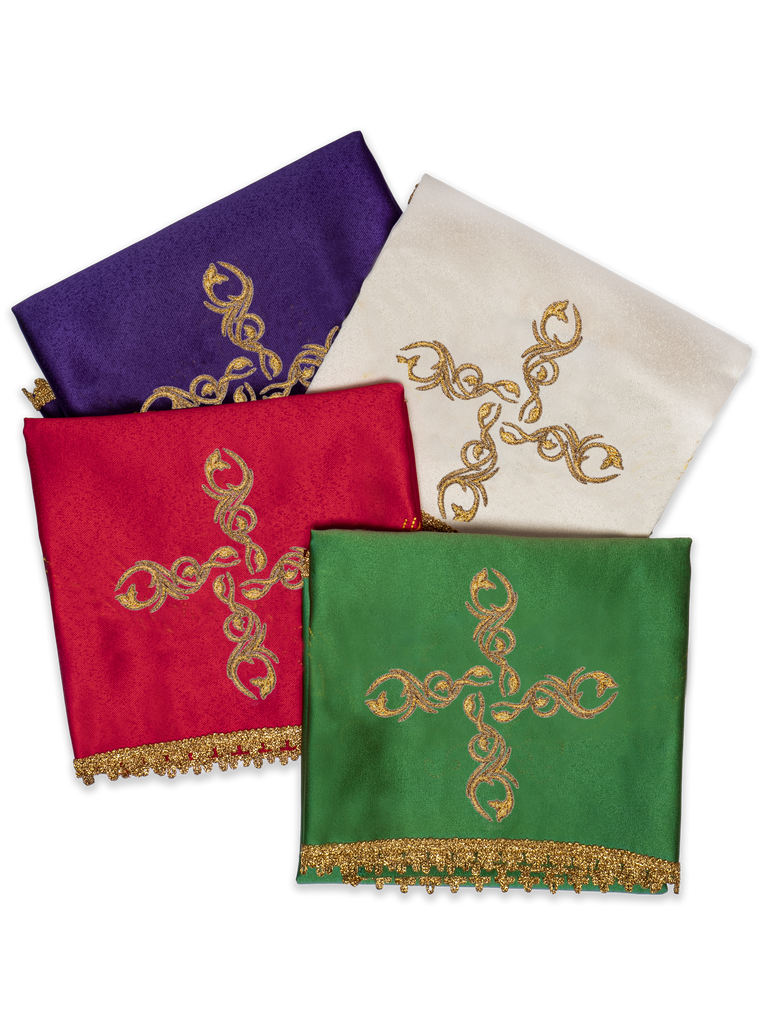 Chalice veils with modern cross design (set of 4 colors)