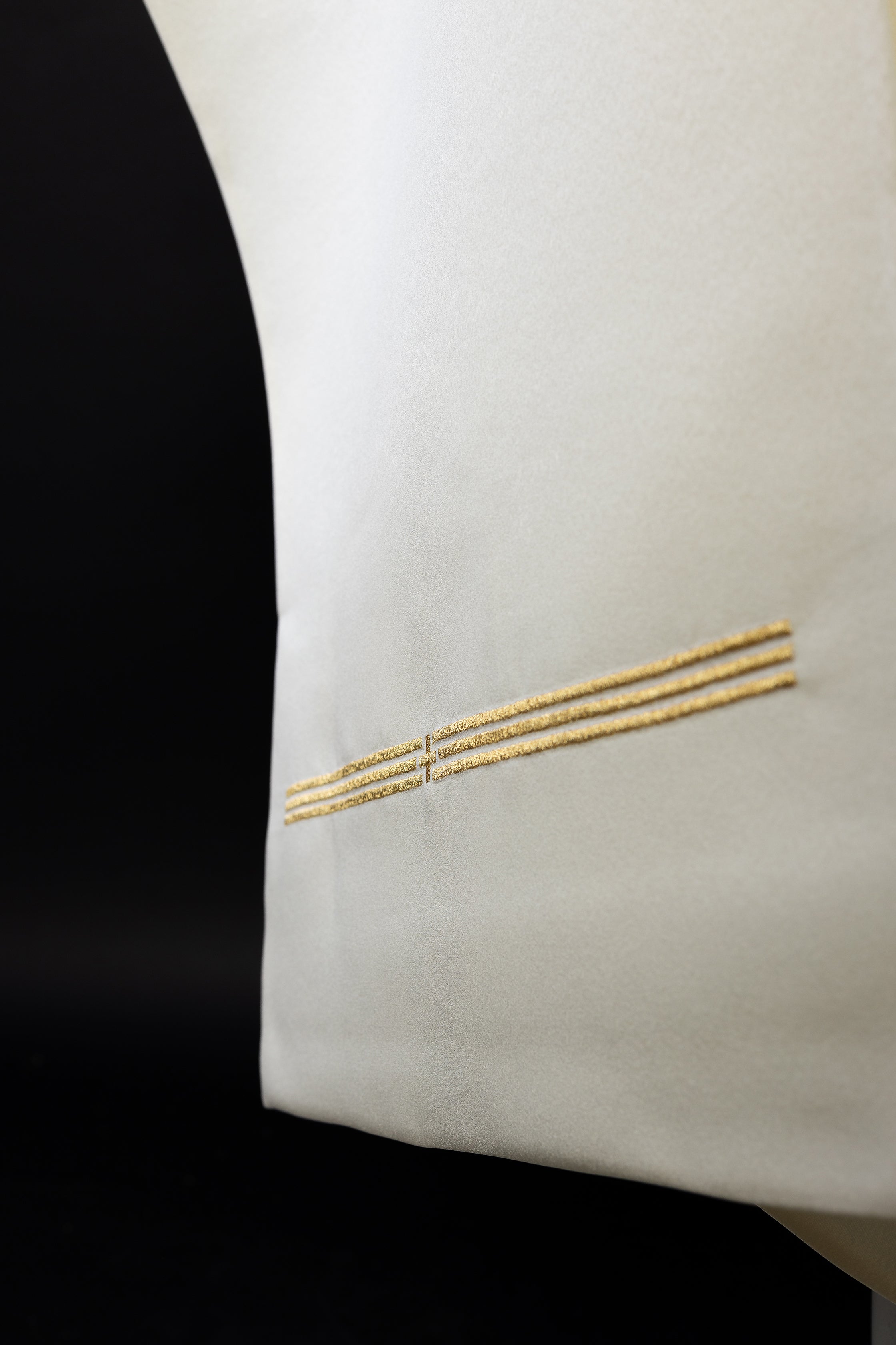 Ecru IHS embroidered liturgical veil