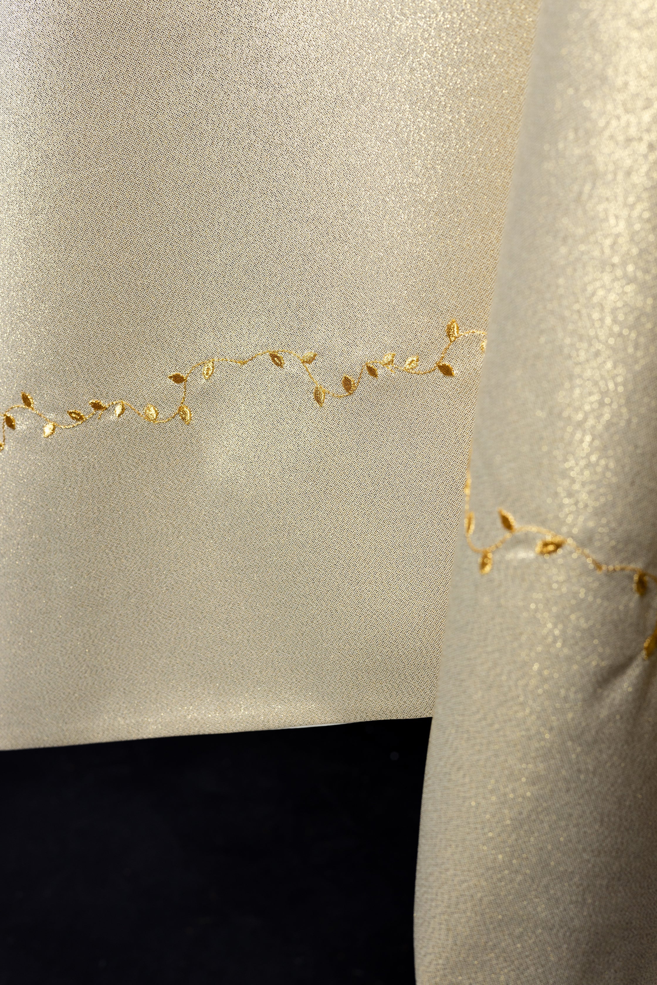 Liturgical veil with golden cross embroidery