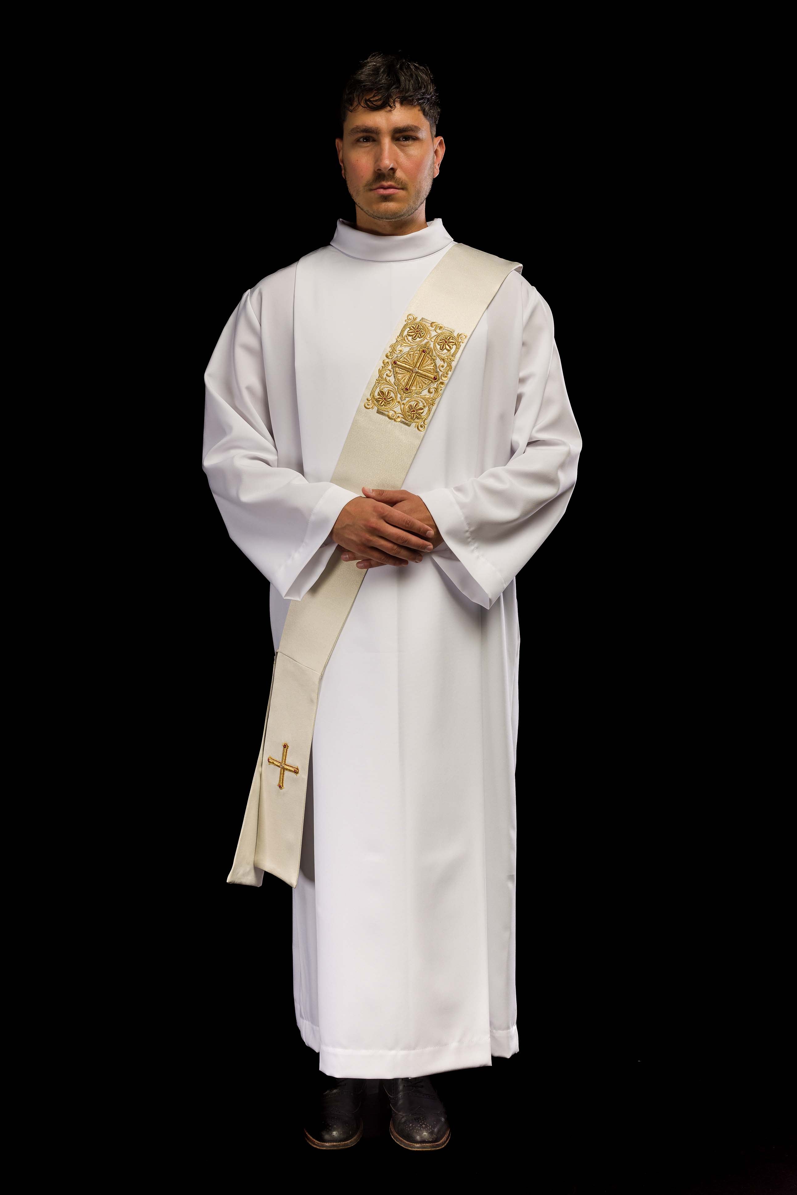 Deacon stole embroidered with a Cross