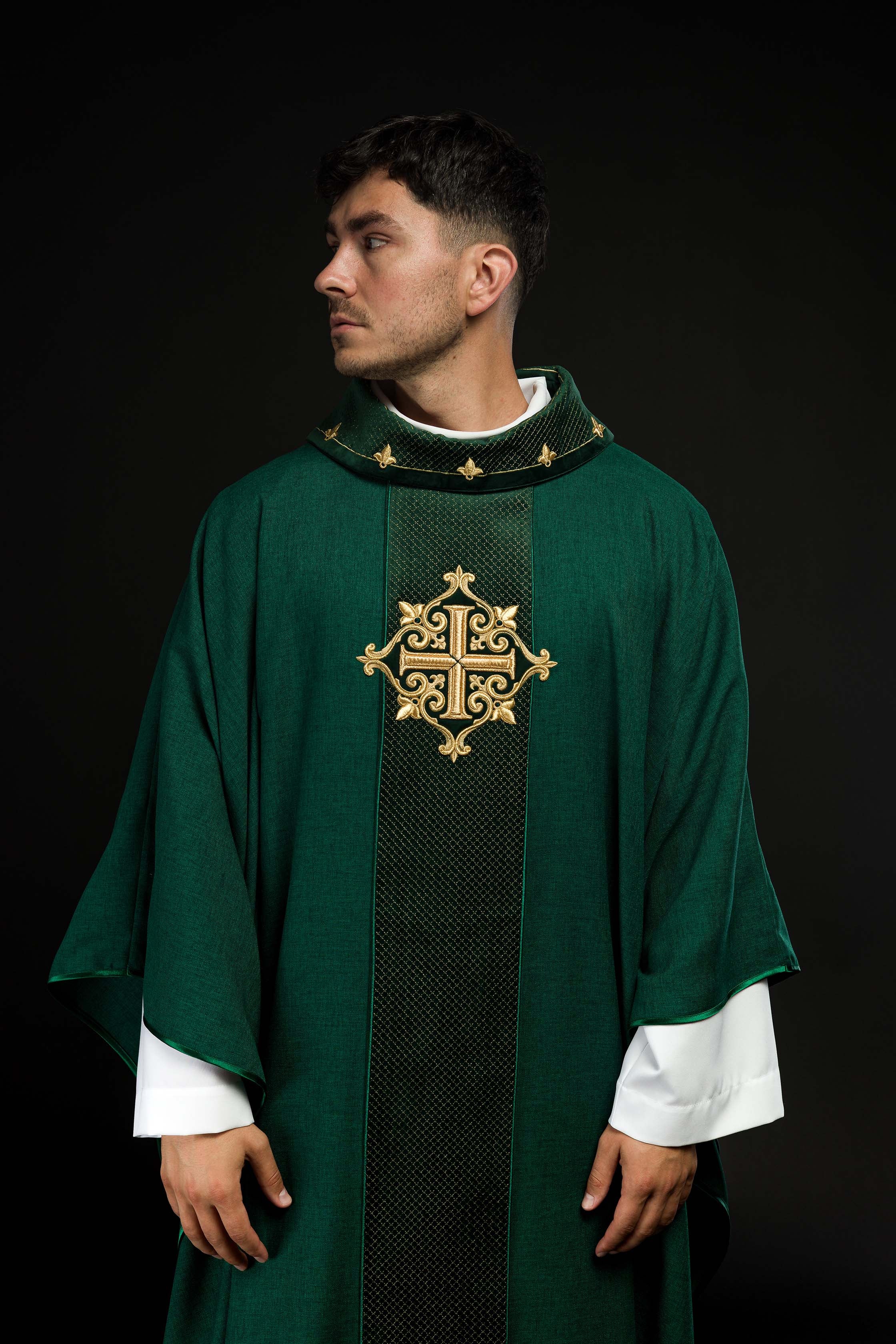 Chasuble embroidered with Green Cross