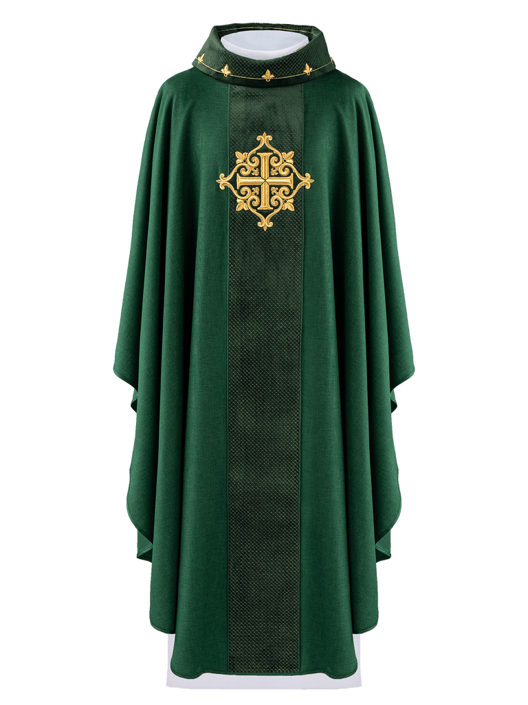 Chasuble embroidered with Green Cross