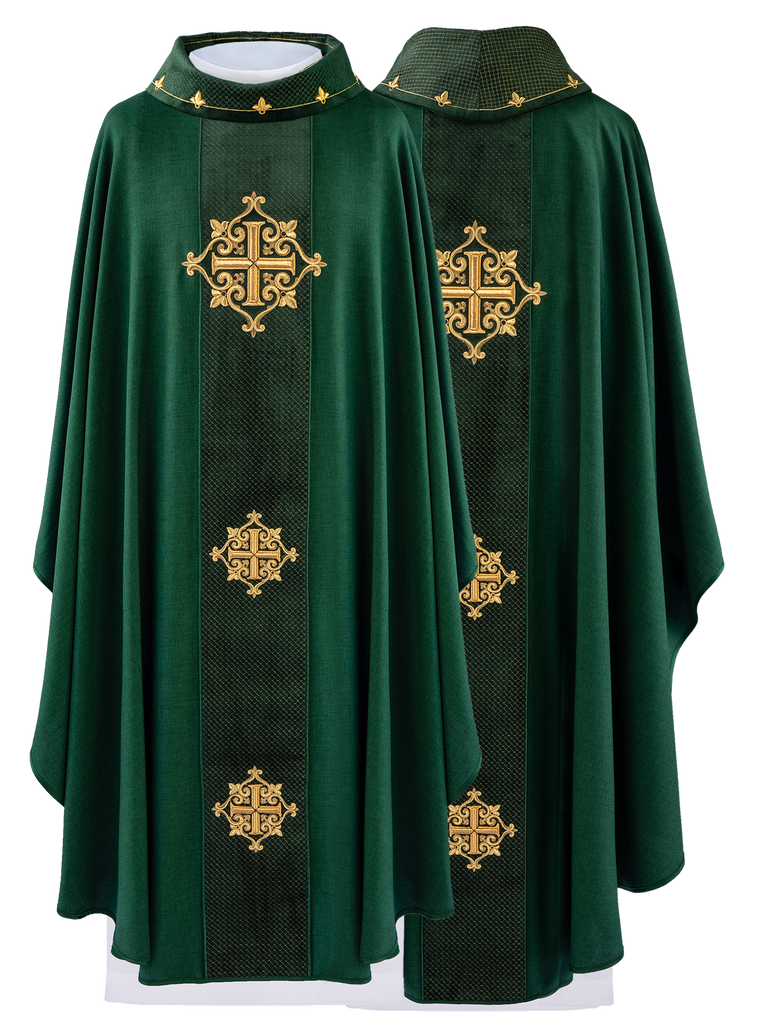 Chasuble embroidered with Green Cross