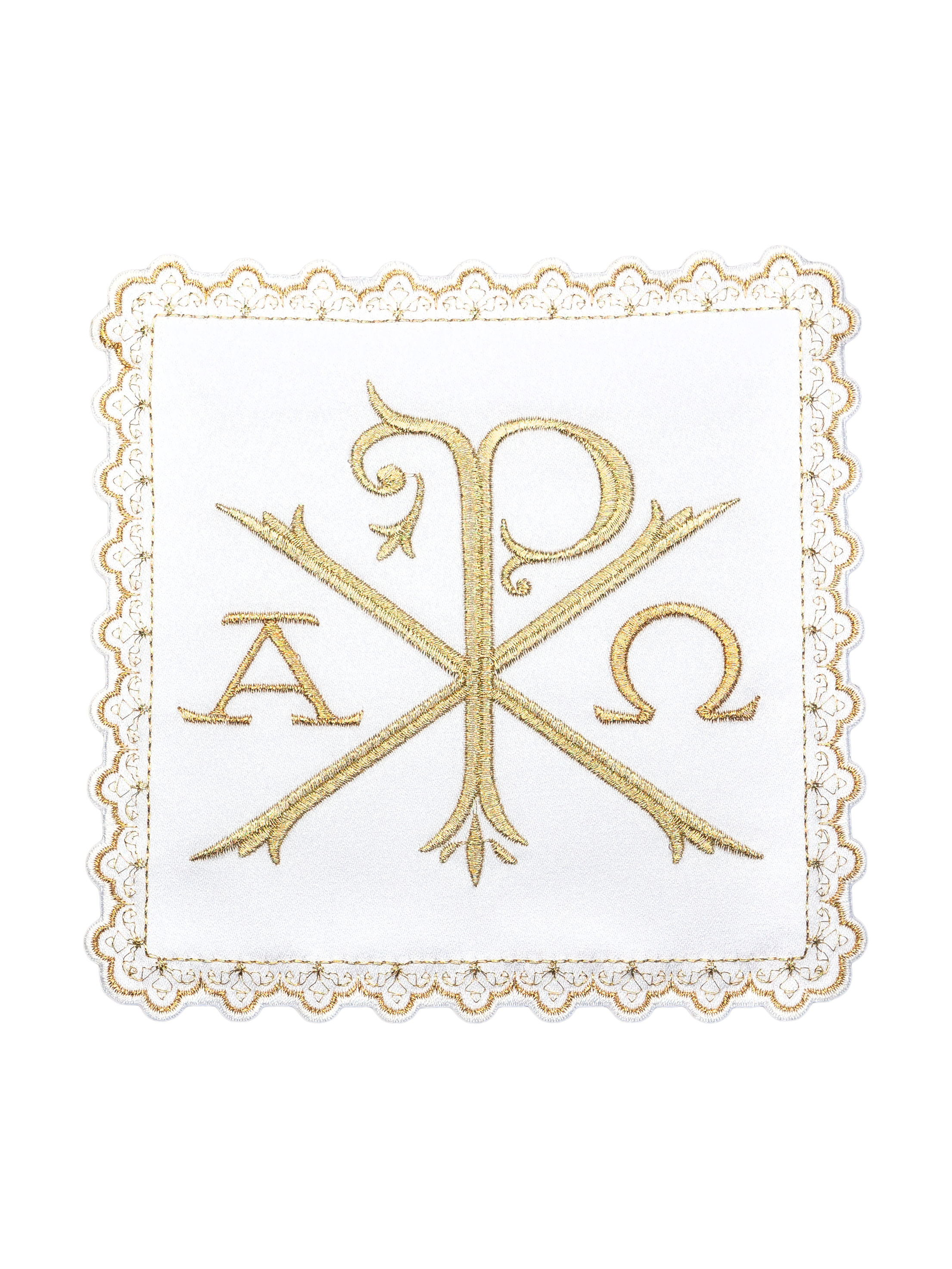 Set of mass linens with PAX motif and the letters Alpha and Omega