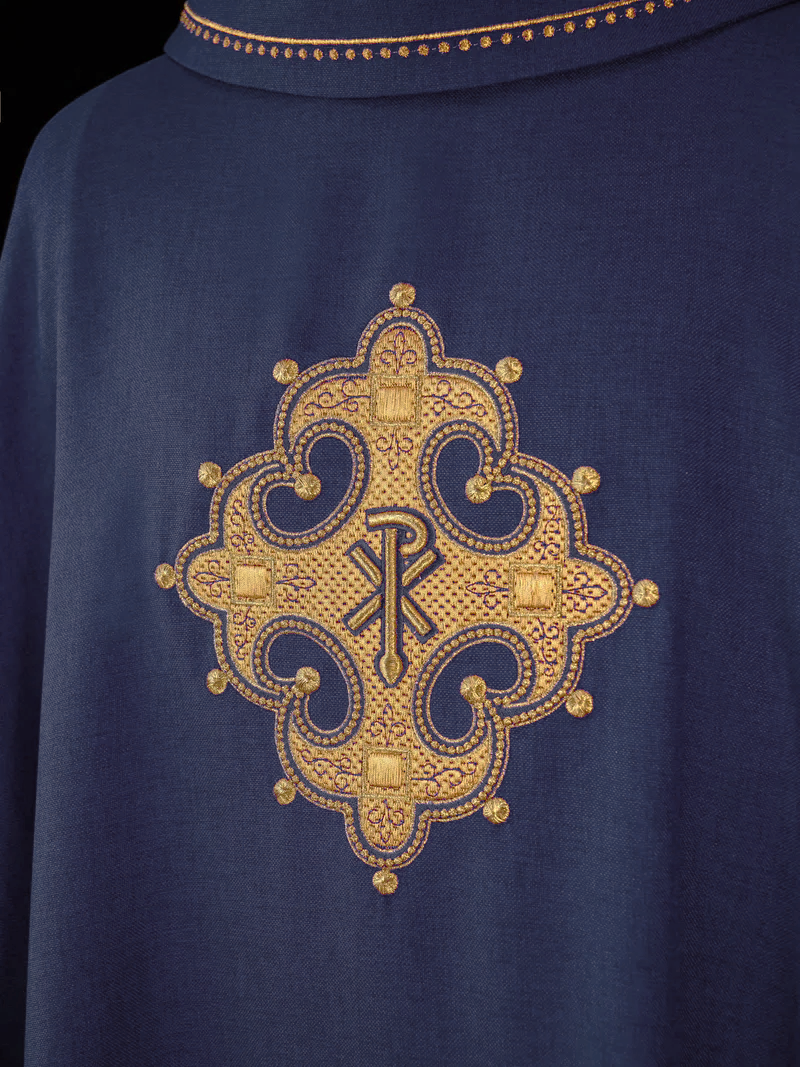 Purple robe with gold PAX embroidery