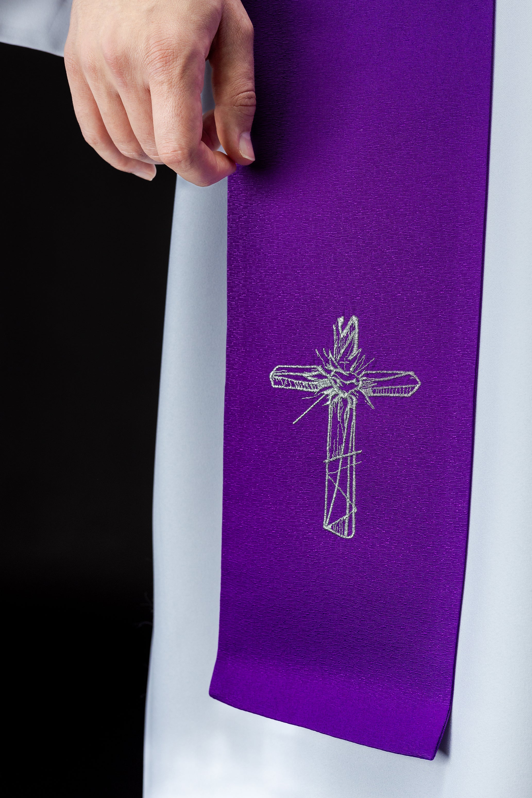 Embroidered stole for Lent with Jesus