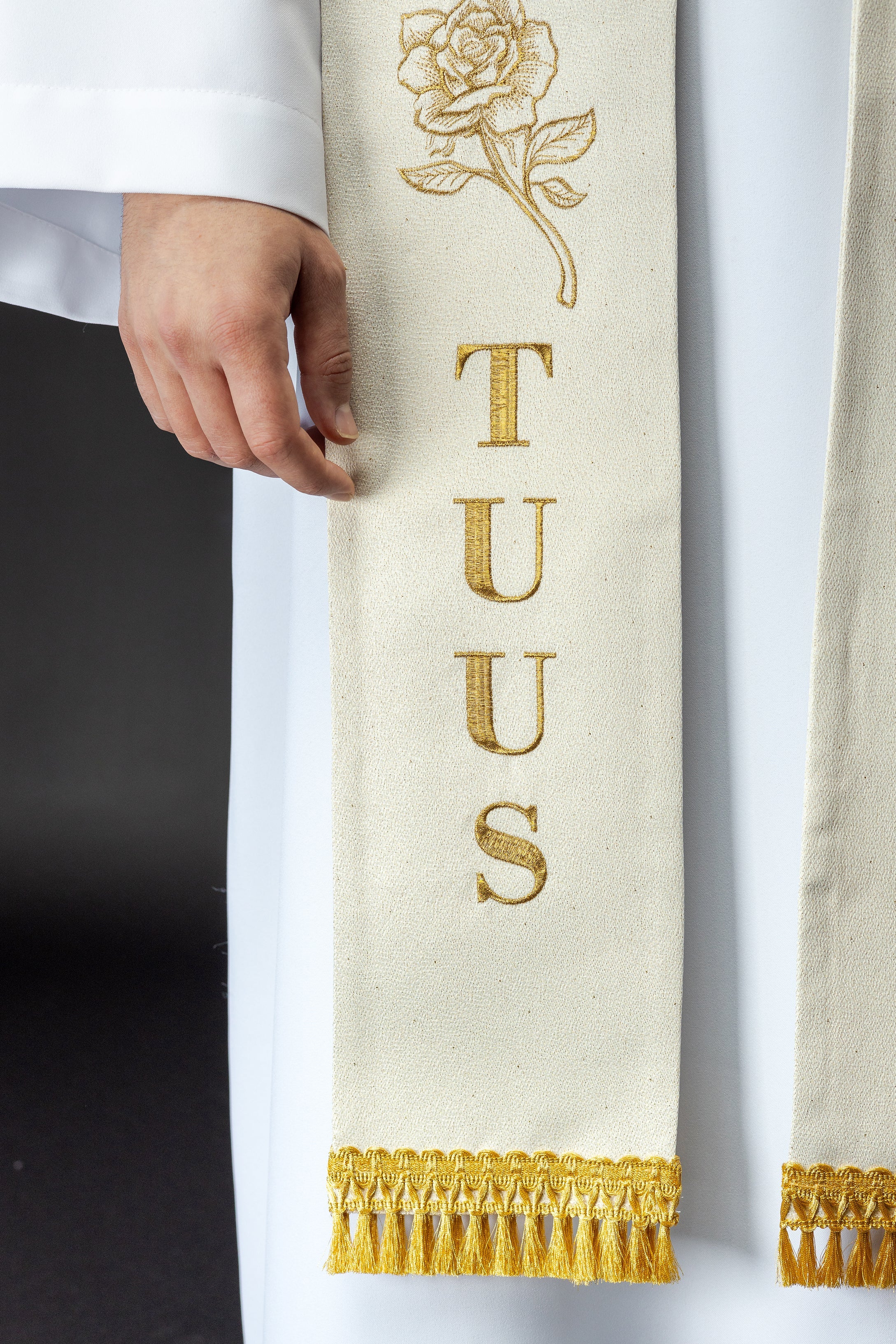 Embroidered stole with the image of Saint John Paul II