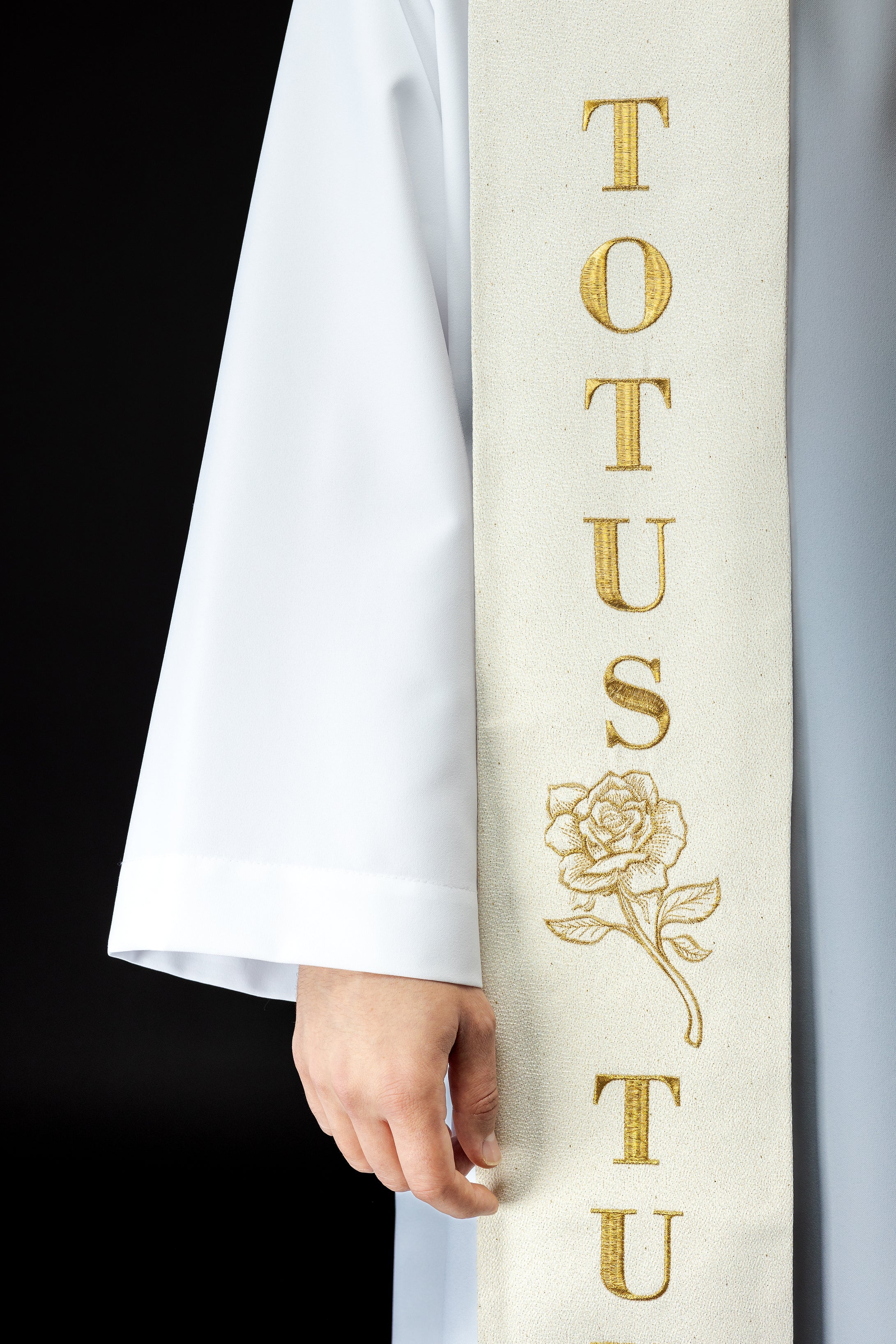 Embroidered stole with the image of Saint John Paul II