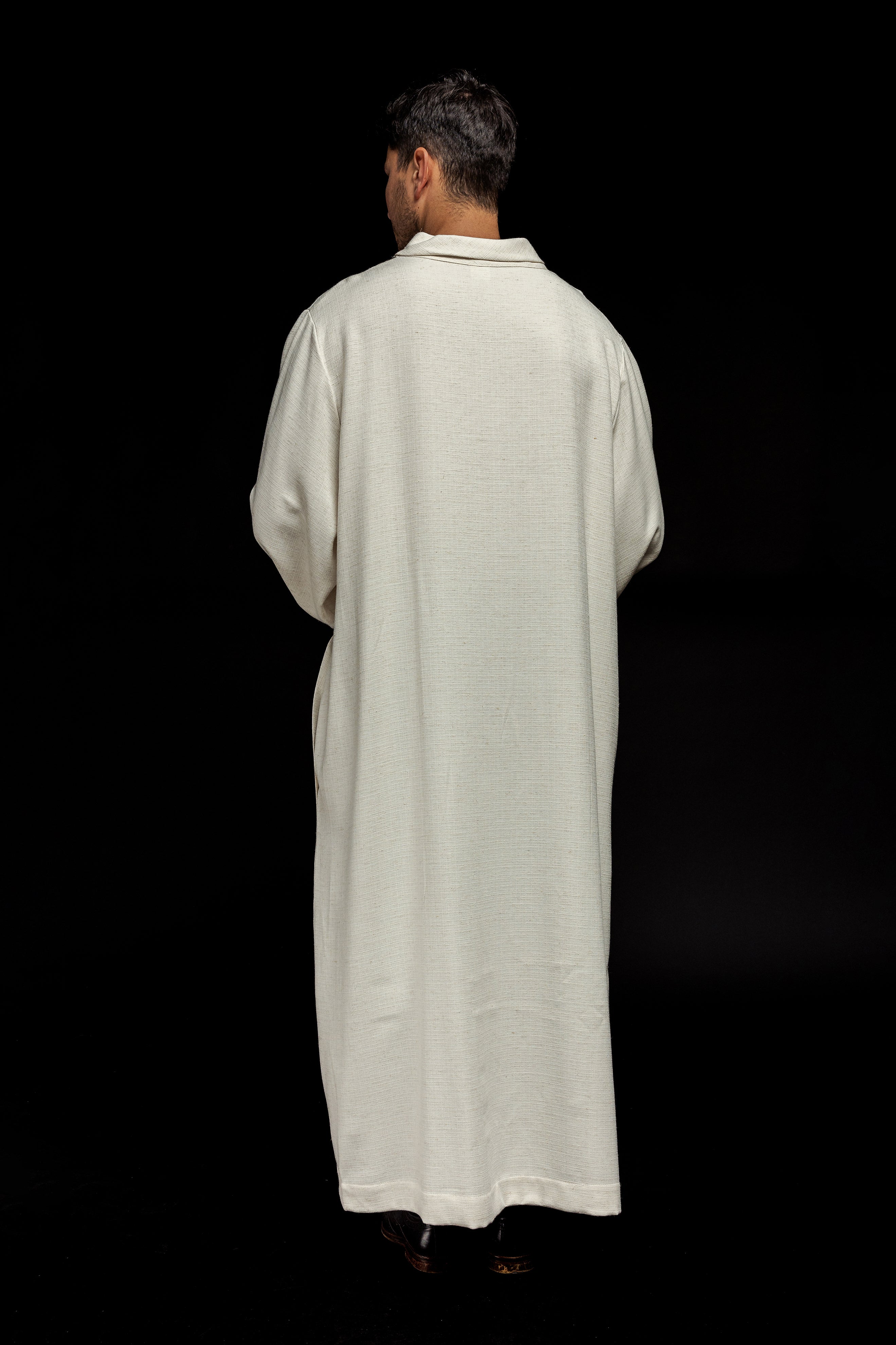 Clergy alb made of natural weaved fabric