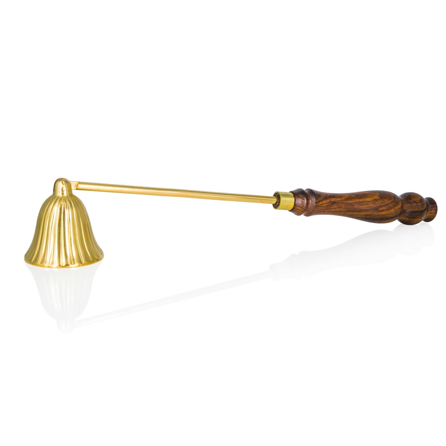 Snuffer - brass - wooden handle