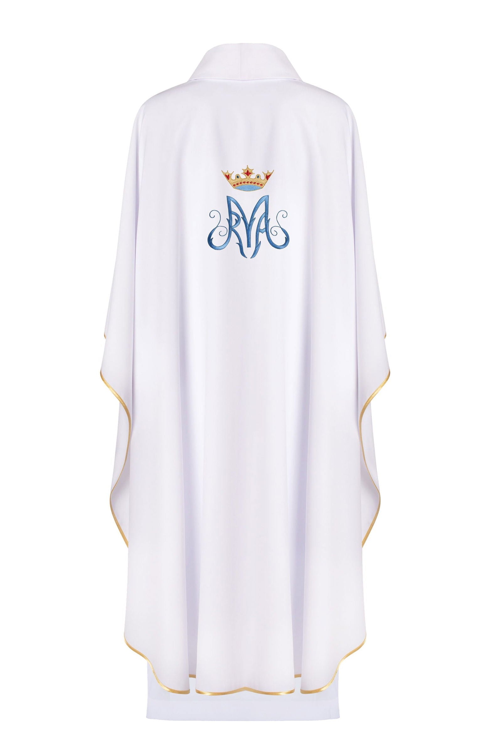 White liturgical Marian chasuble