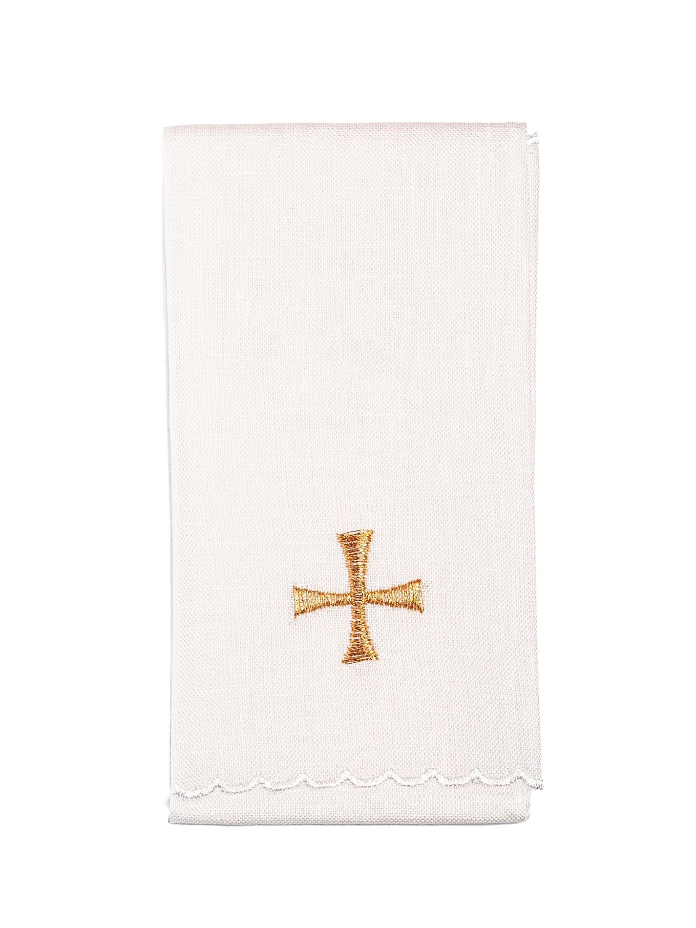 Chalice Linens for Christmas made of natural linen texture