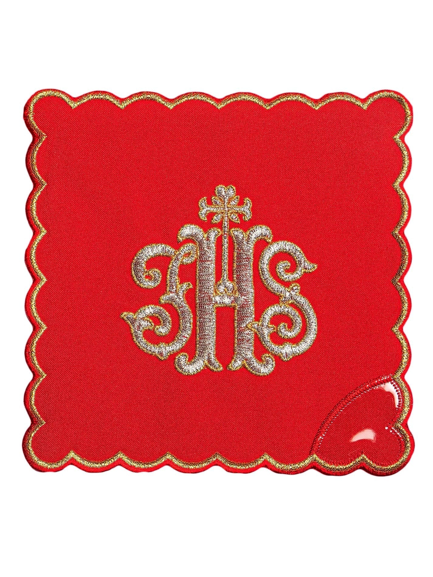 Red Chalice Linen set with IHS motif