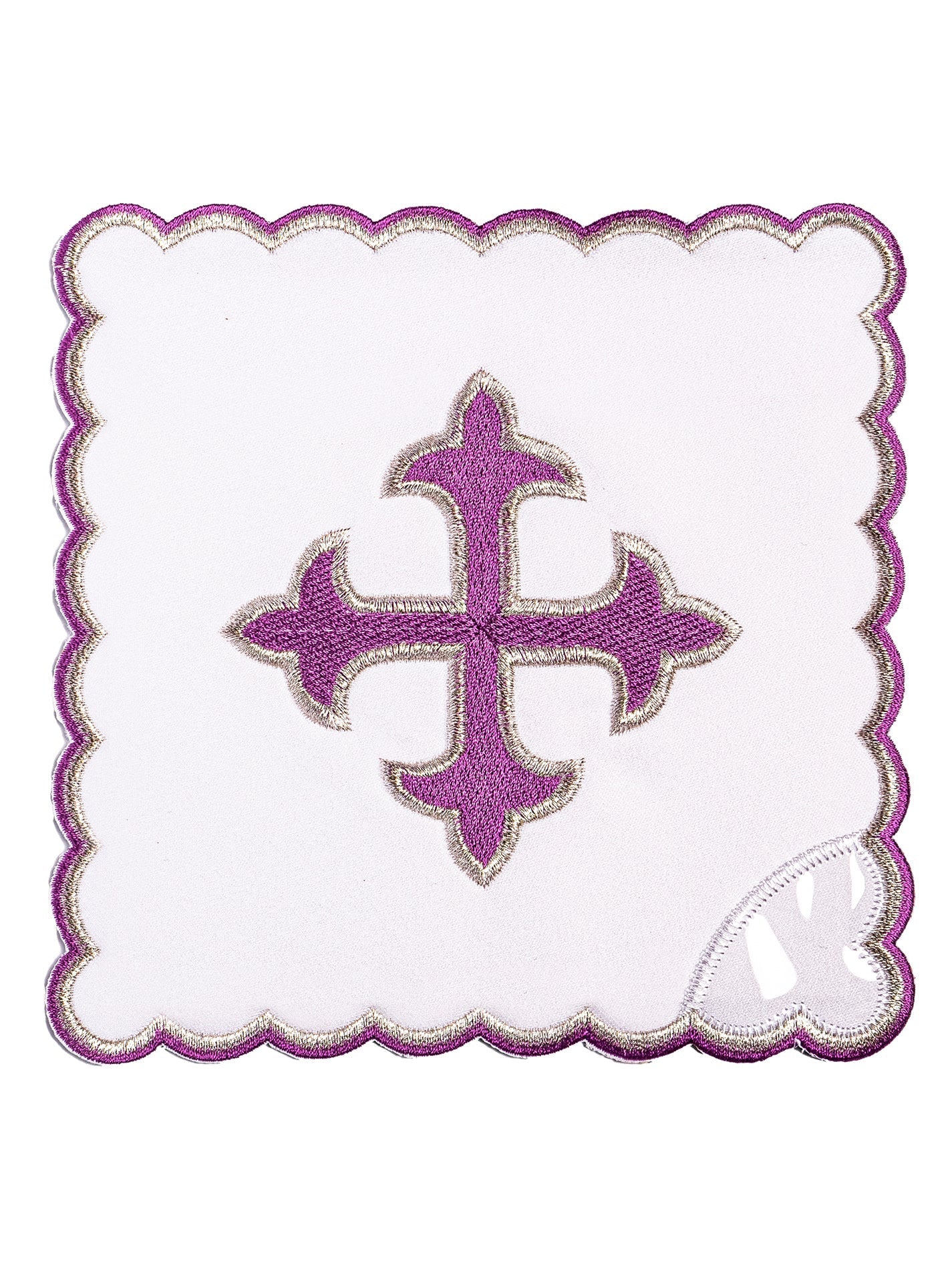 Chalice Linens with purple embroidered cross