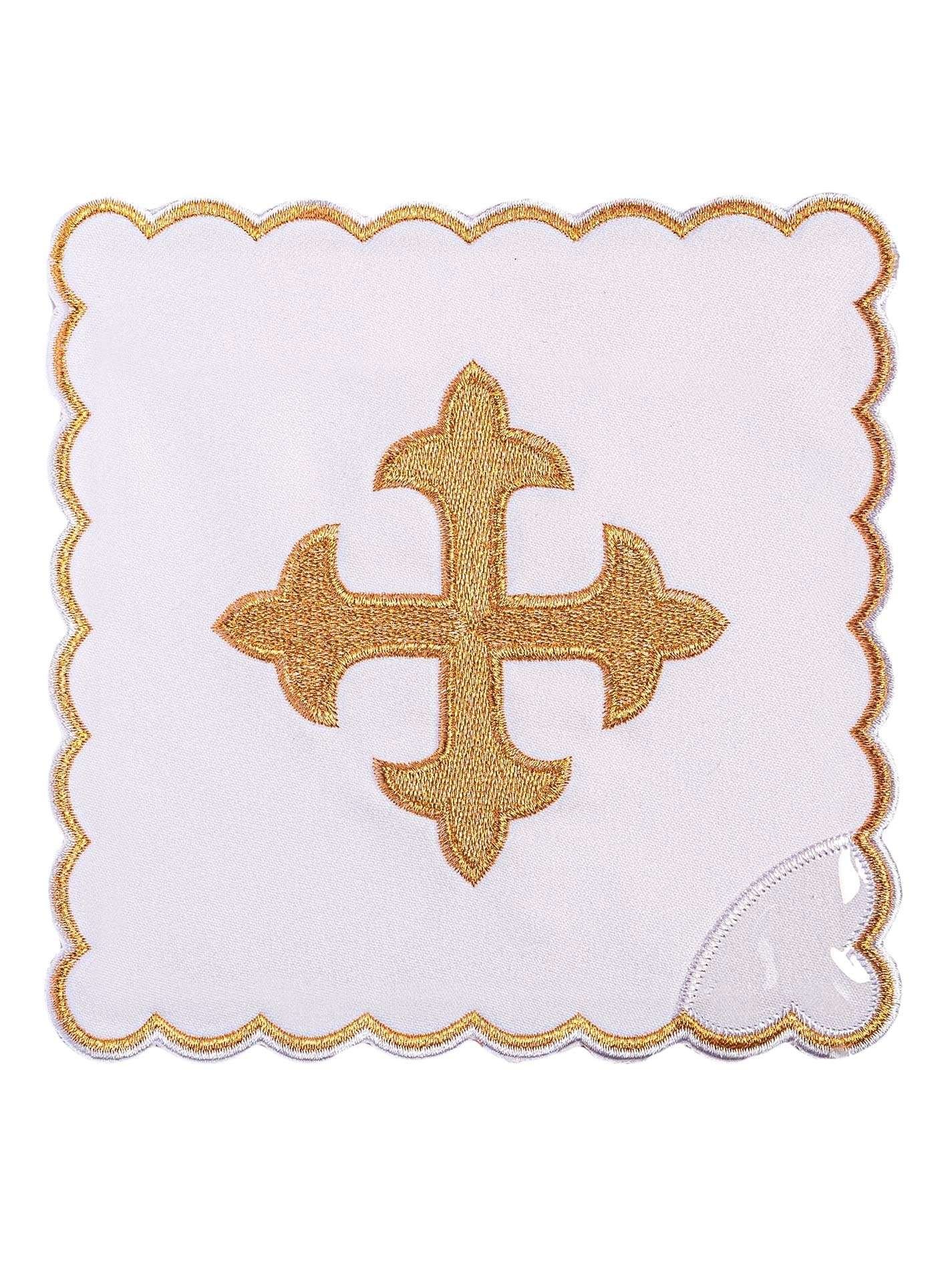 Chalice Linens with big gold cross embroidery