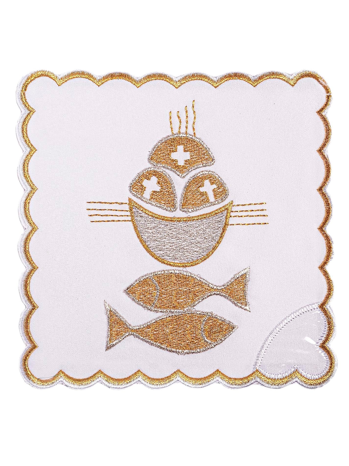 Chalice Linens Embroidered Fish Symbol