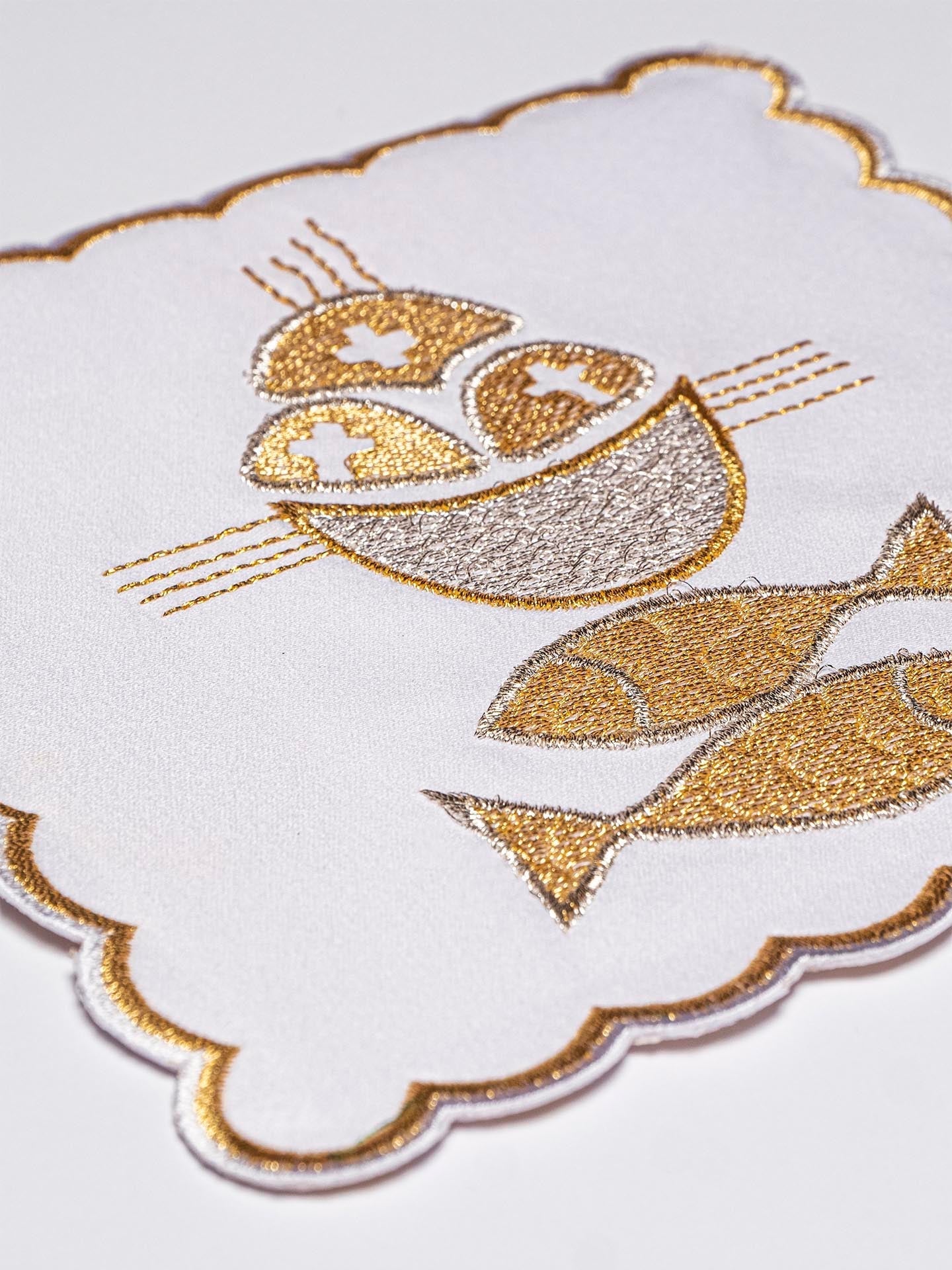 Chalice Linens Embroidered Fish Symbol