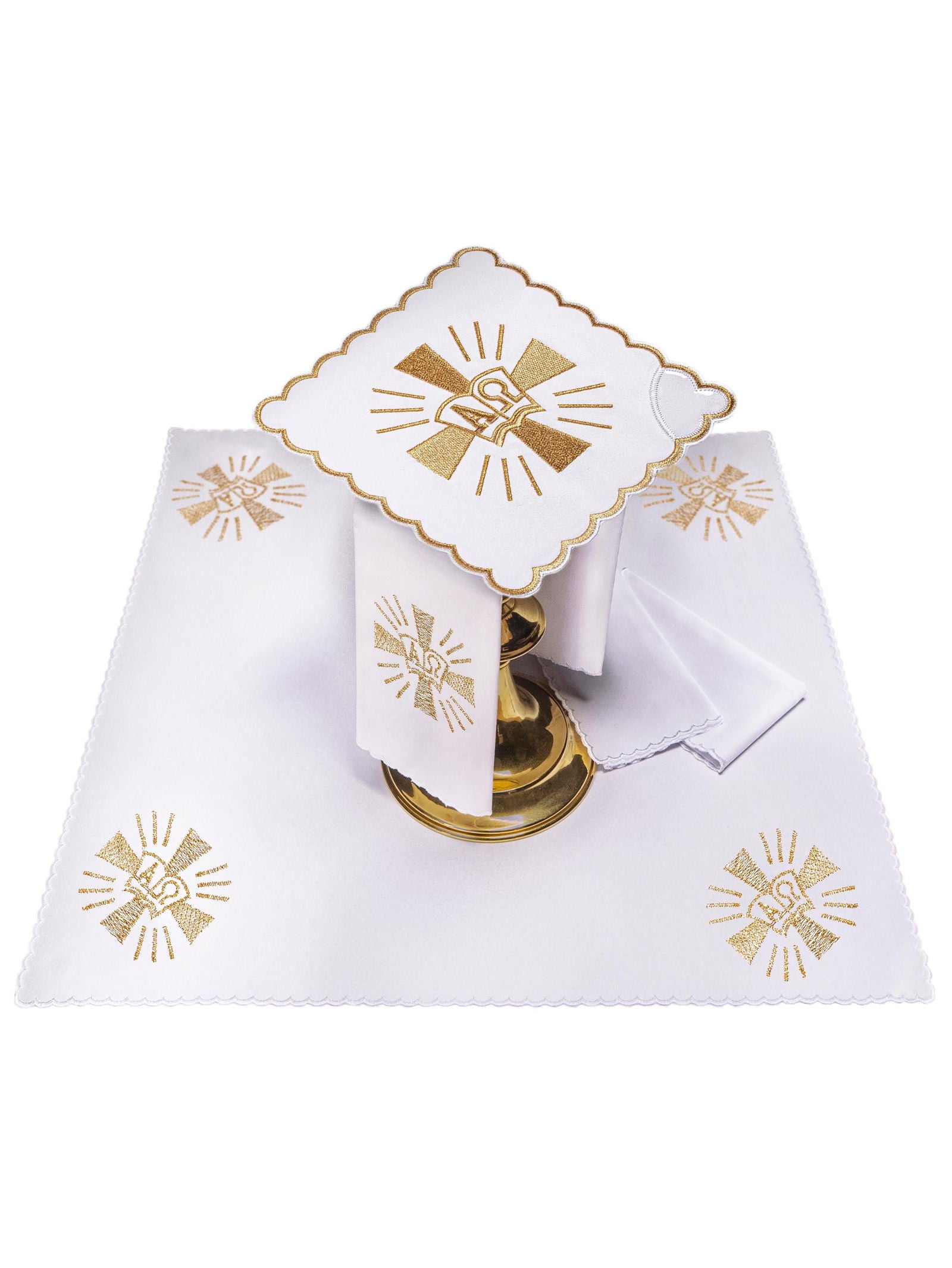 Chalice Linens Cross and Alpha Omega