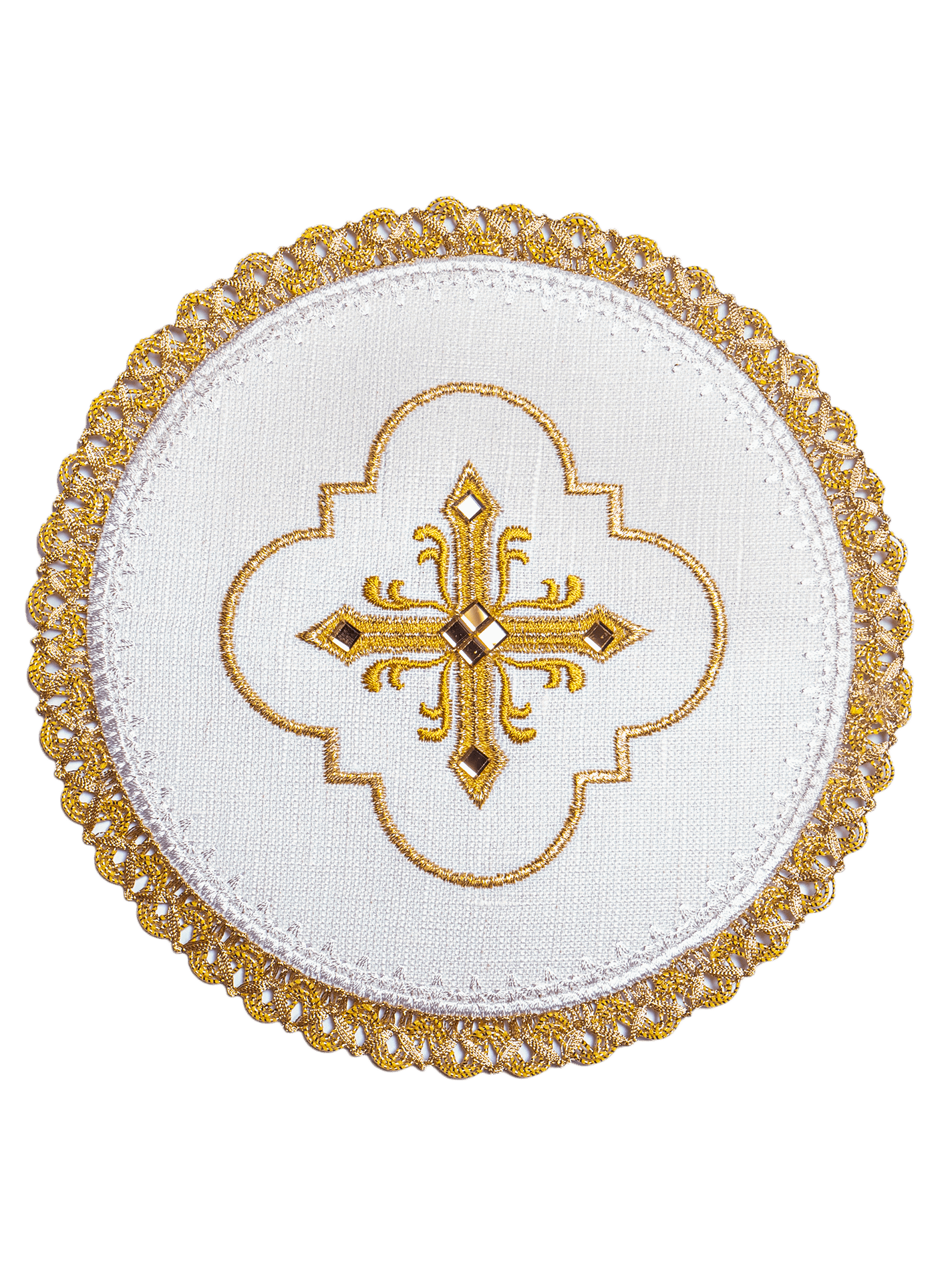 Linen Chalice Linens Richly Embroidered with Stones