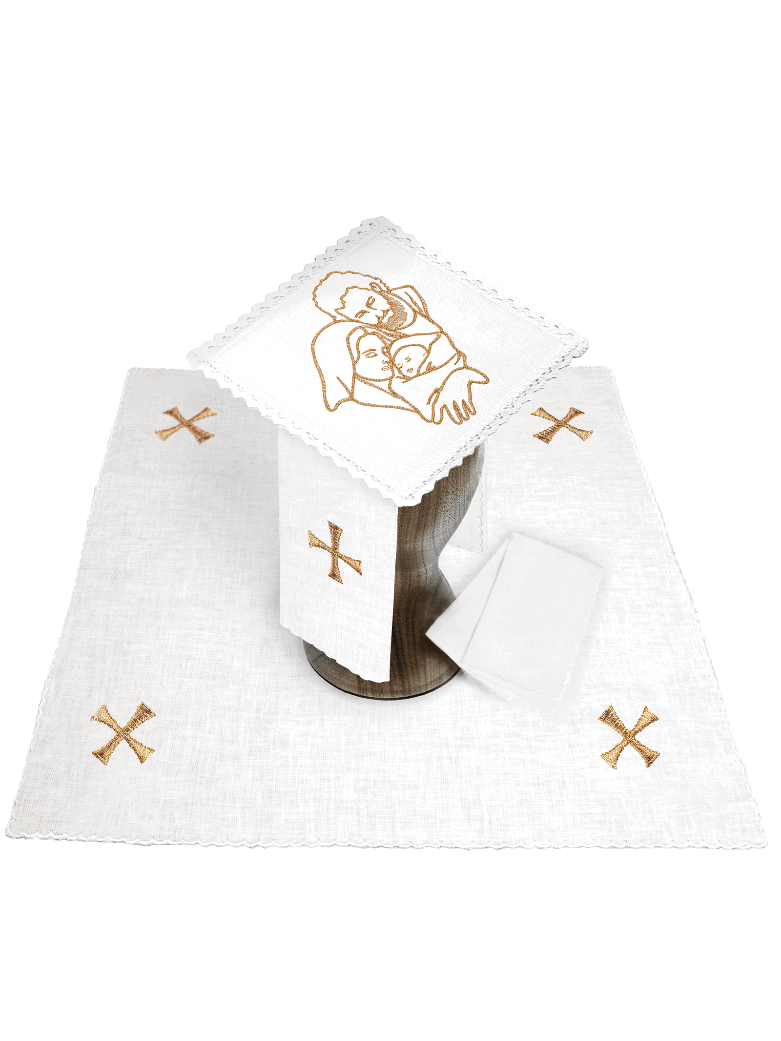 Linen Chalice Linens with IHS Symbol