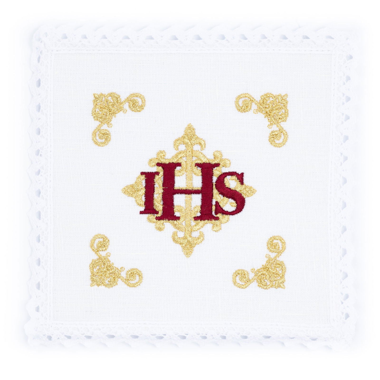 Embroidered altar linens set