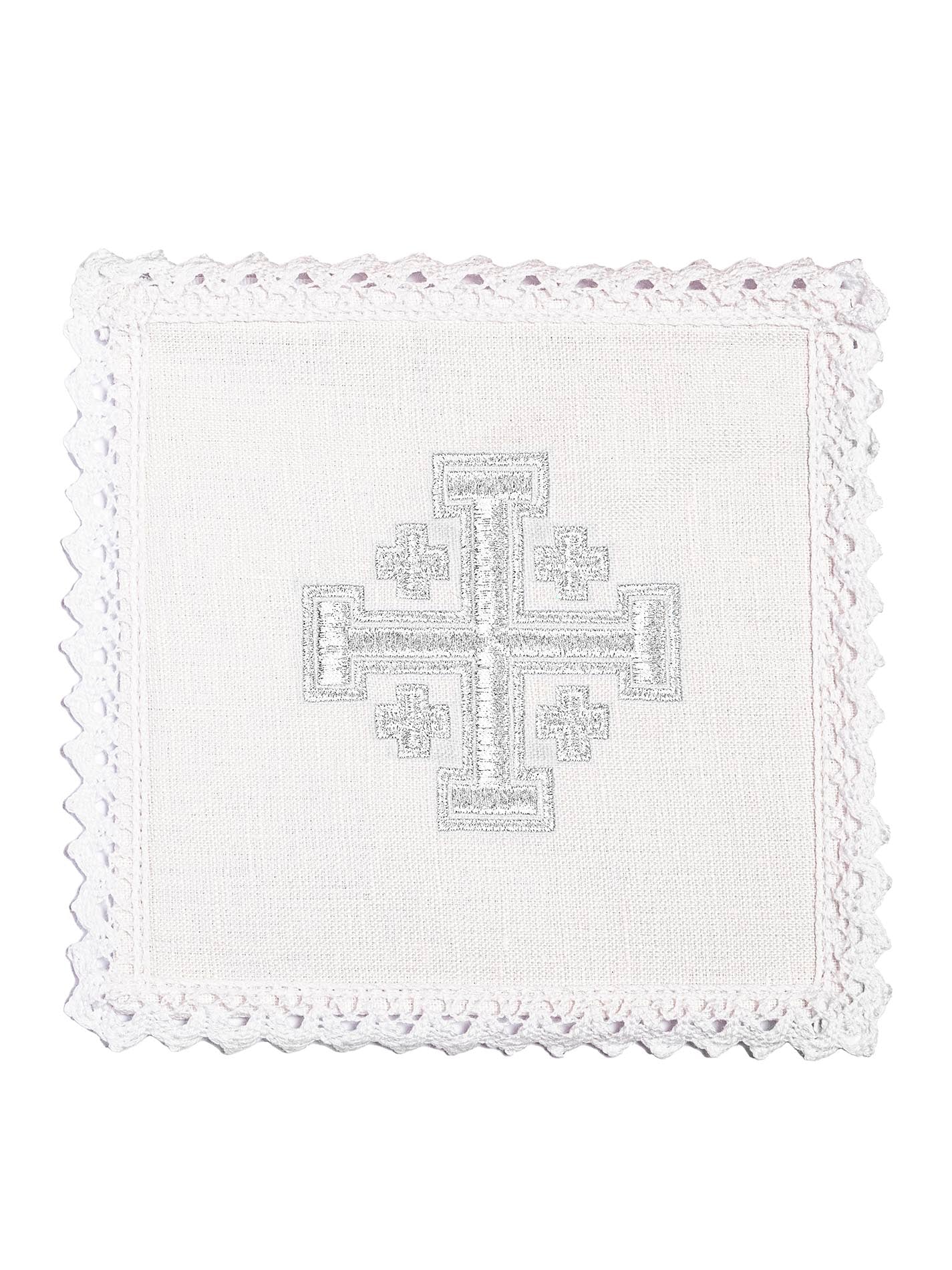 Linen Chalice Linens Embroidered with Jerusalem Cross