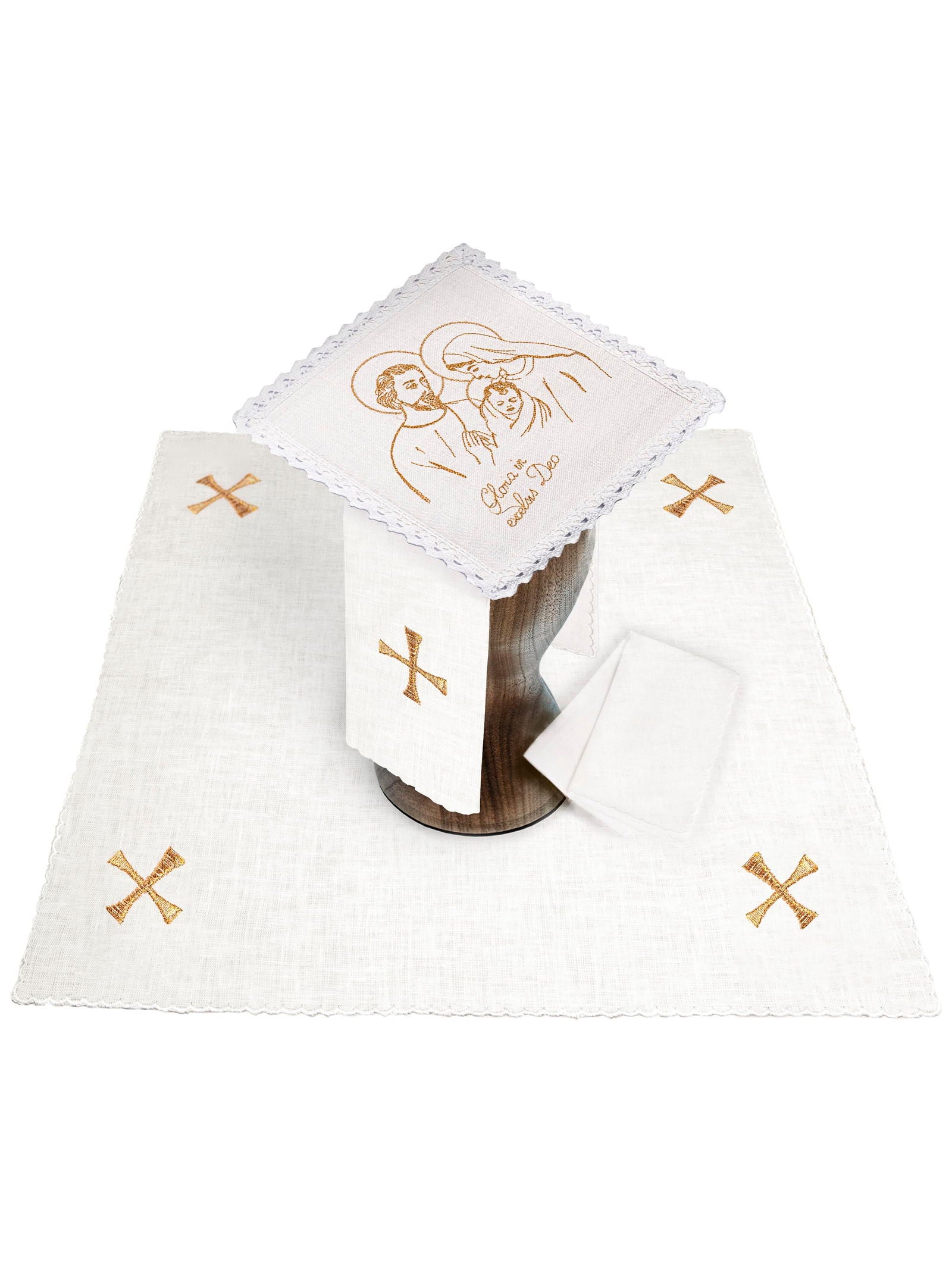 Linen Chalice Linens with Fish Motif