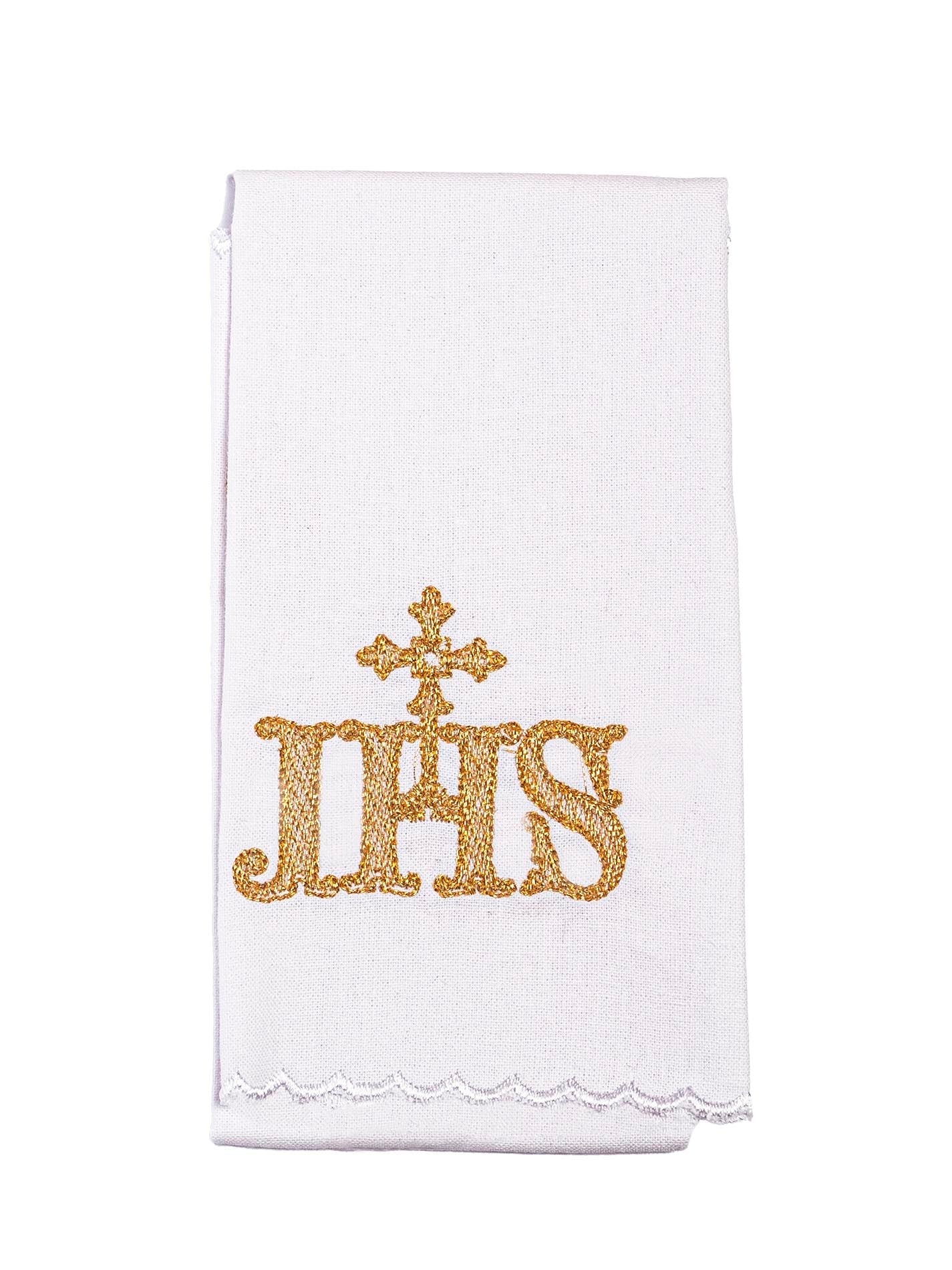 Linen Chalice Linens Embroidered with IHS