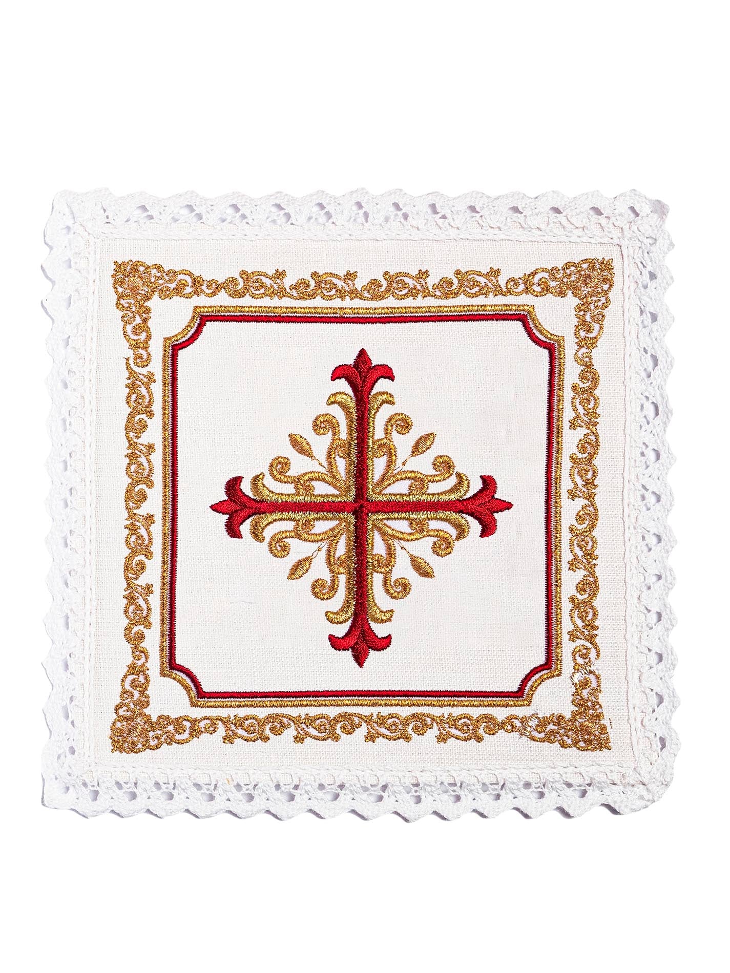 Embroidered Linen Chalice Linens