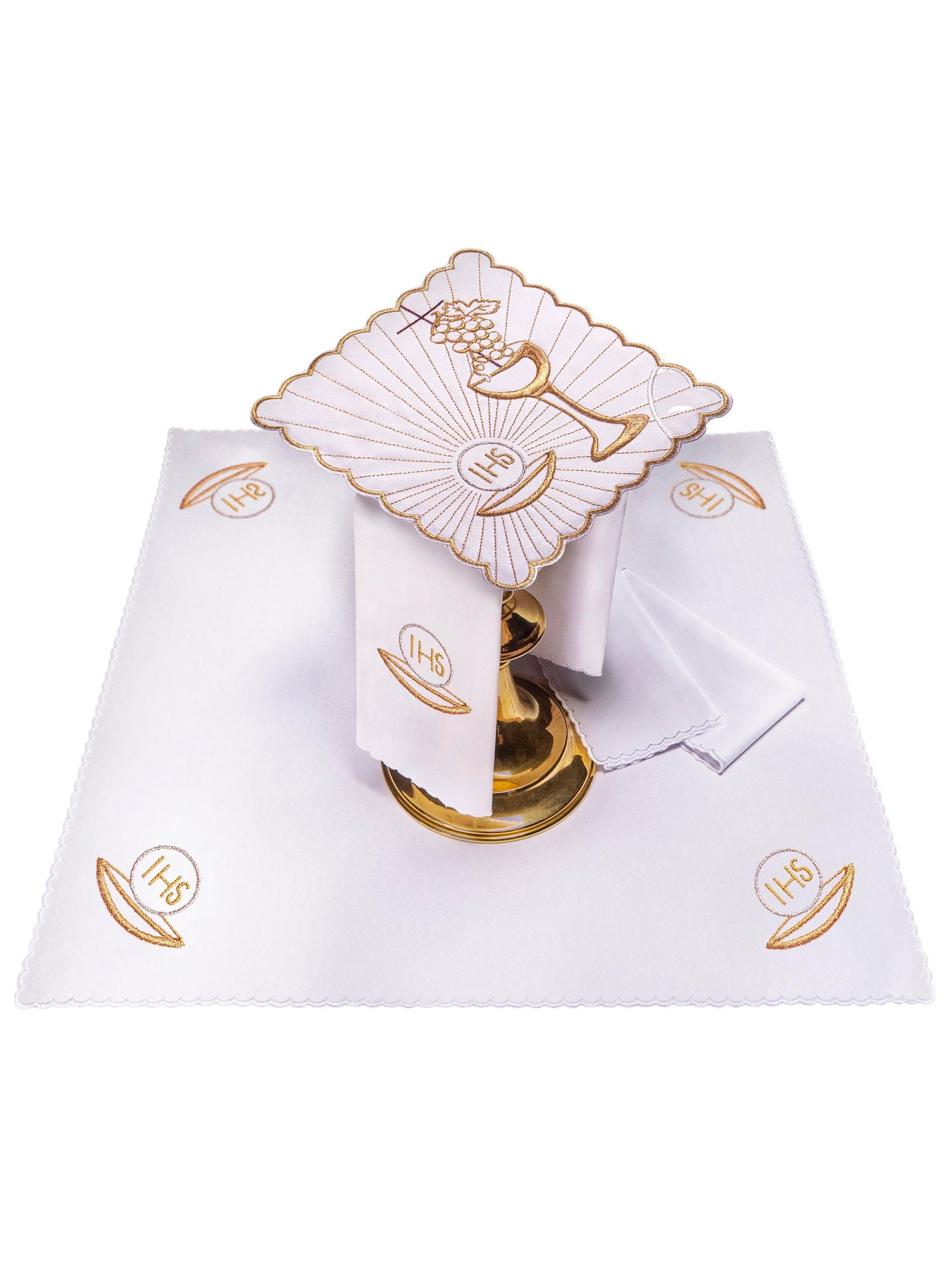 Embroidered Chalice Linens