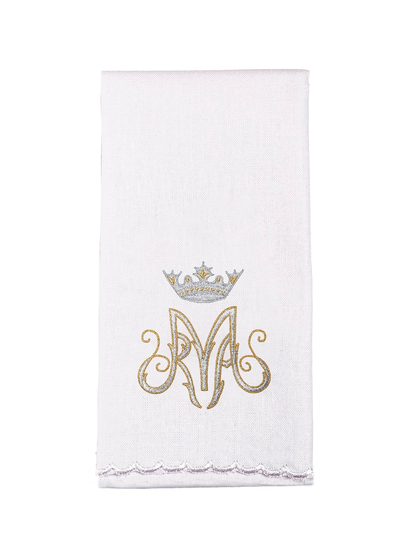 Chalice Linens with gold and silver Marian Embroidery