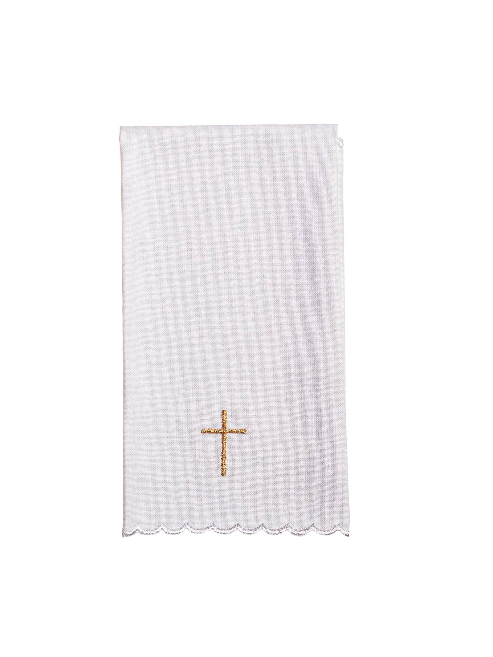 Altar linen sets with gold decorated cross embroidery