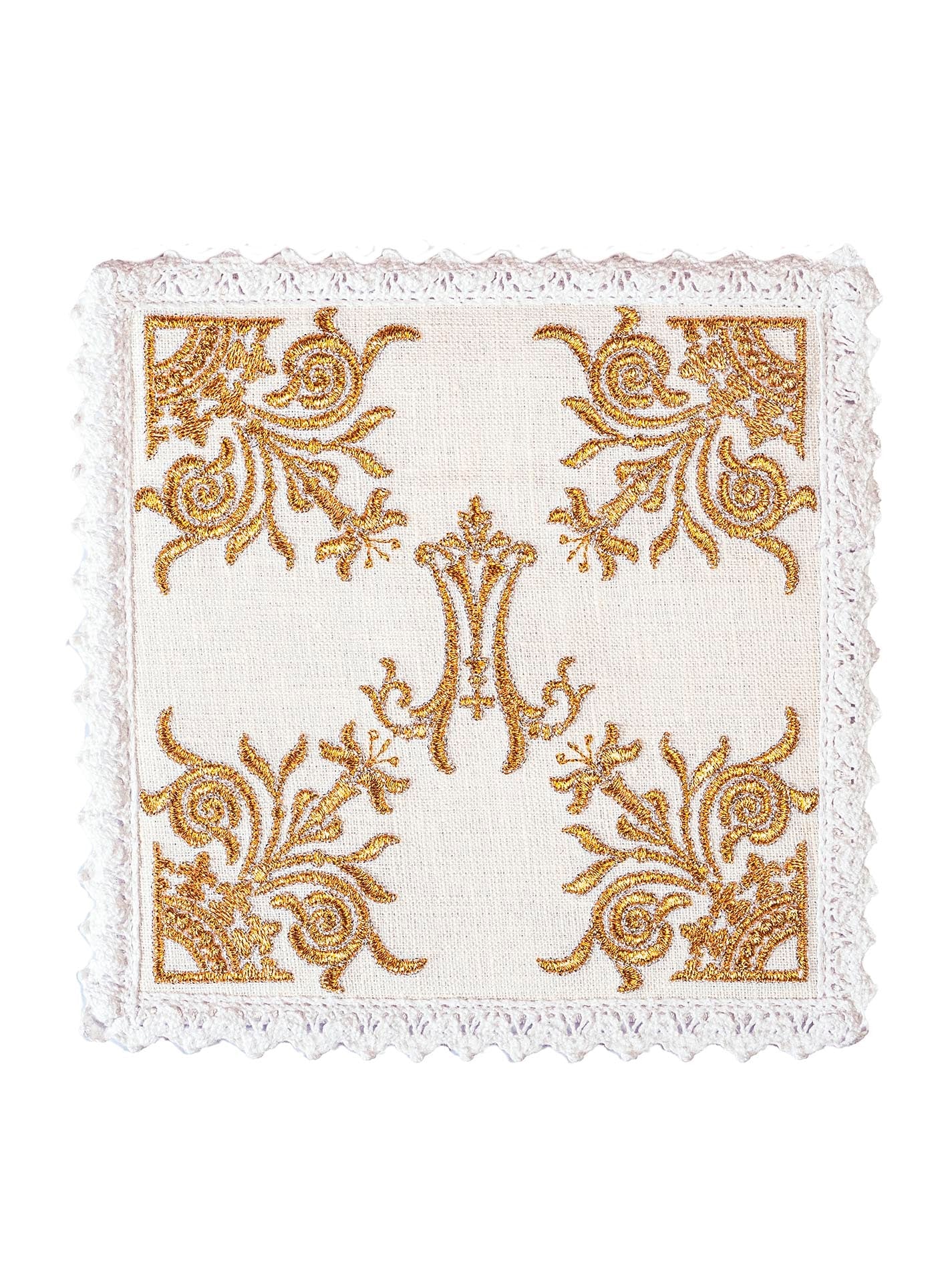 Chalice Linens with Rich Marian Embroidery