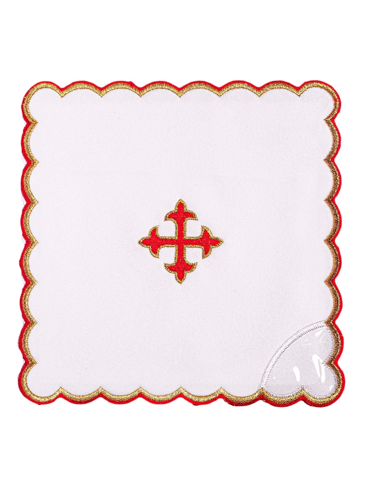 Chalice linens catholic with red embroidery