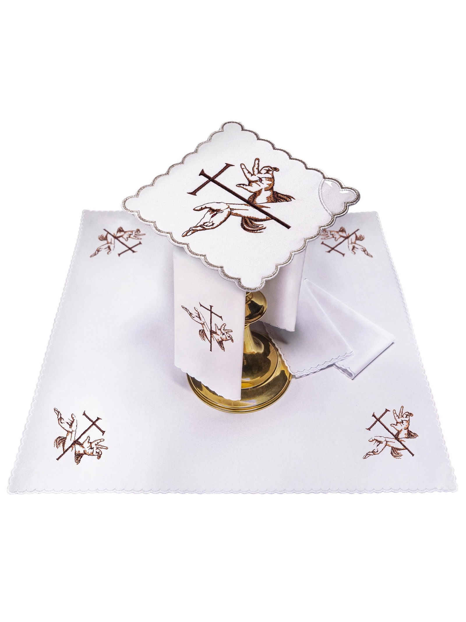 Chalice Linens with The Franciscans symbol