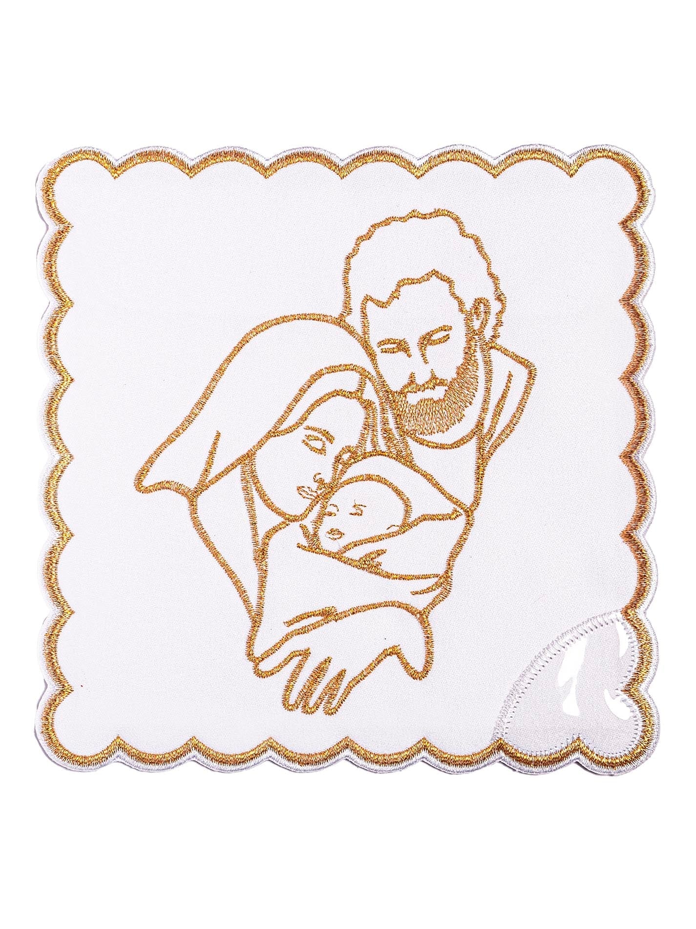 Chalice Linens with Holy Family Embroidery