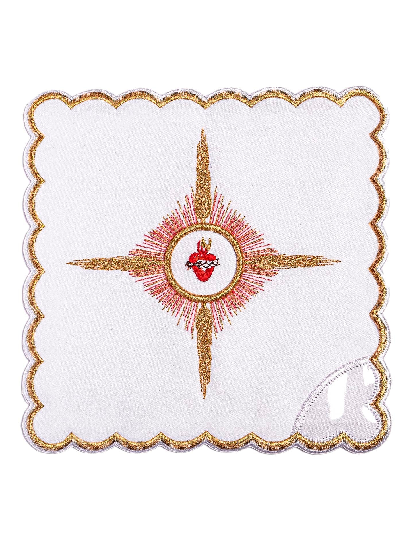 Chalice Linens with small embroidered Sacred Heart