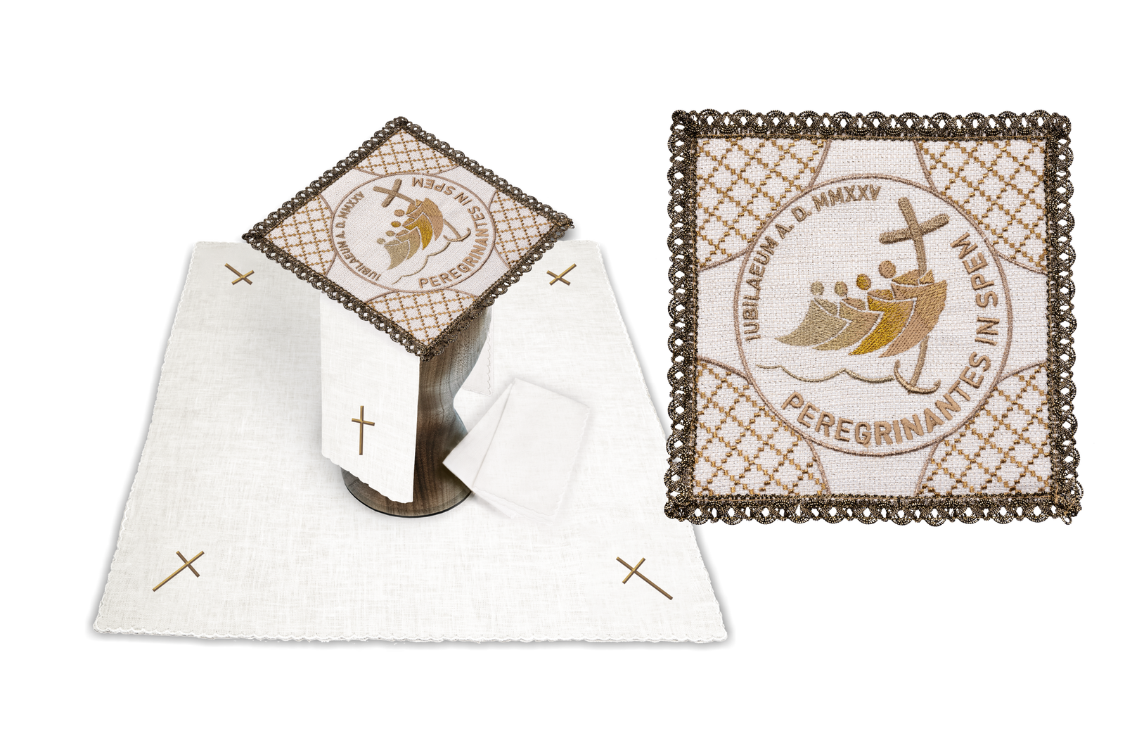 Chalice Linen Set with JUBILEE ROME 2025 logo