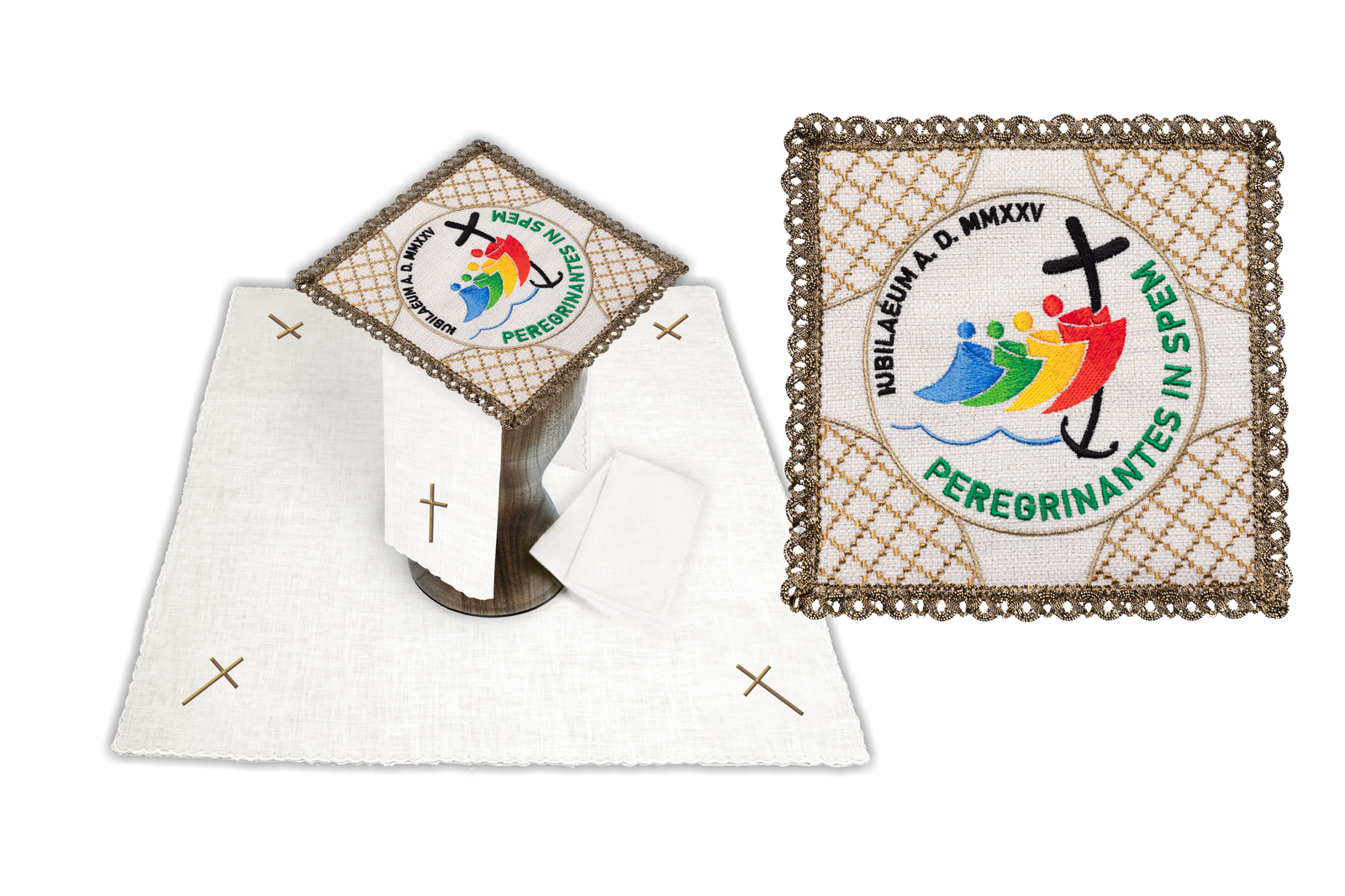 Chalice Linen Set with JUBILEE ROME 2025 logo