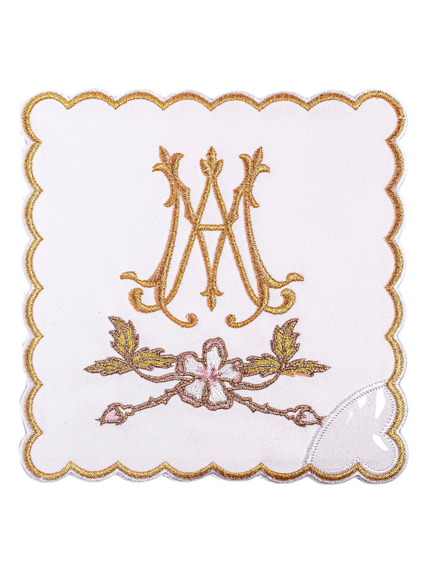 Chalice Linens with Colorful Marian Embroidery