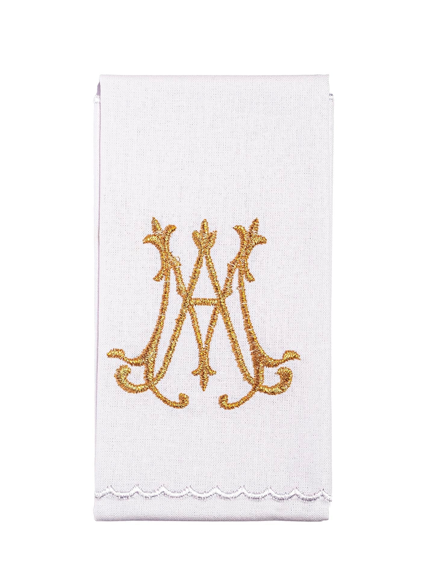 Chalice Linens with Colorful Marian Embroidery