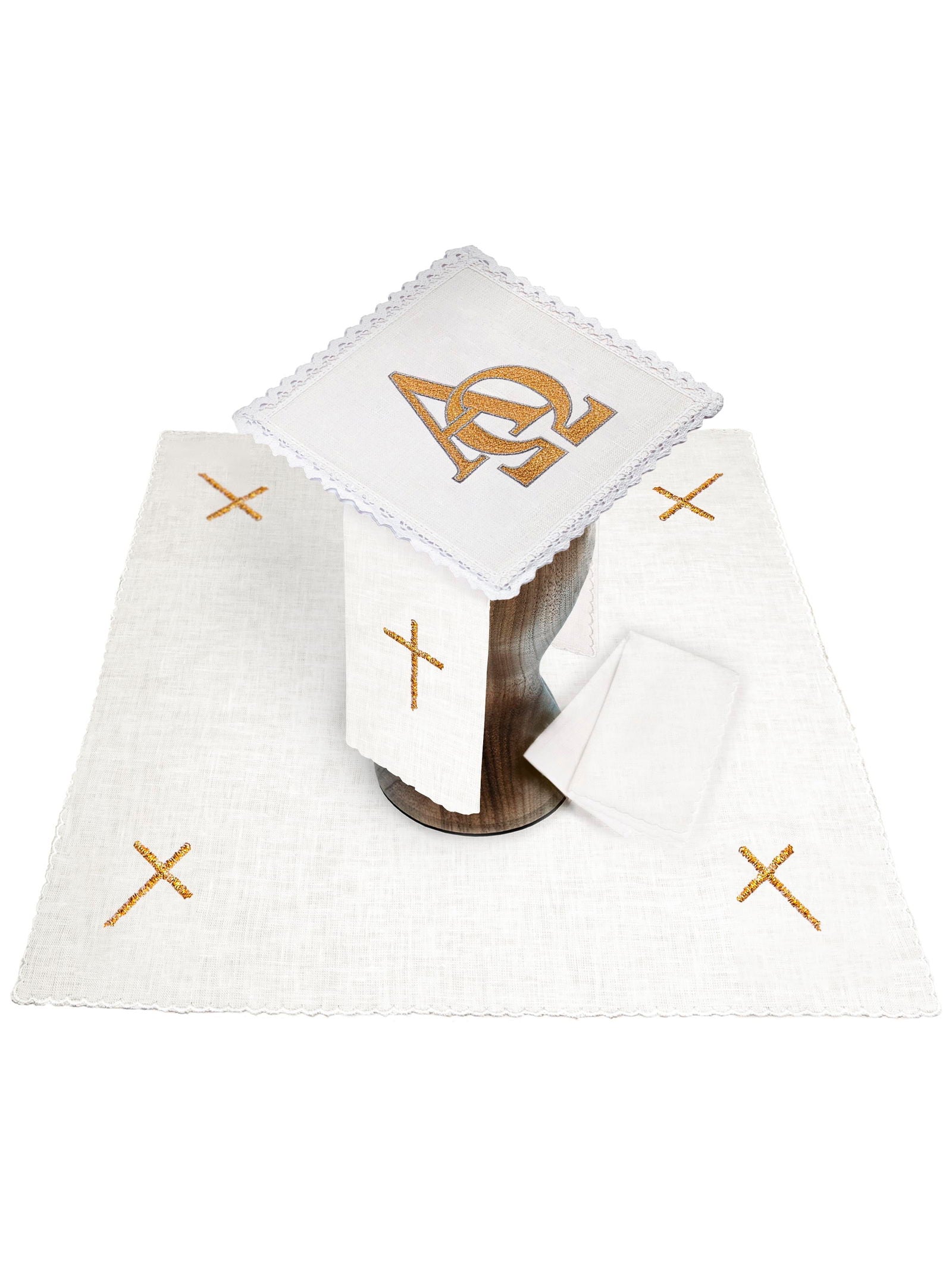 Chalice Linens Embroidered Alpha Omega