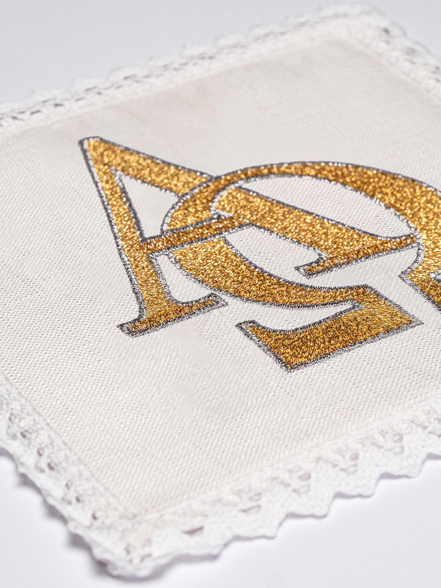 Chalice Linens Embroidered Alpha Omega